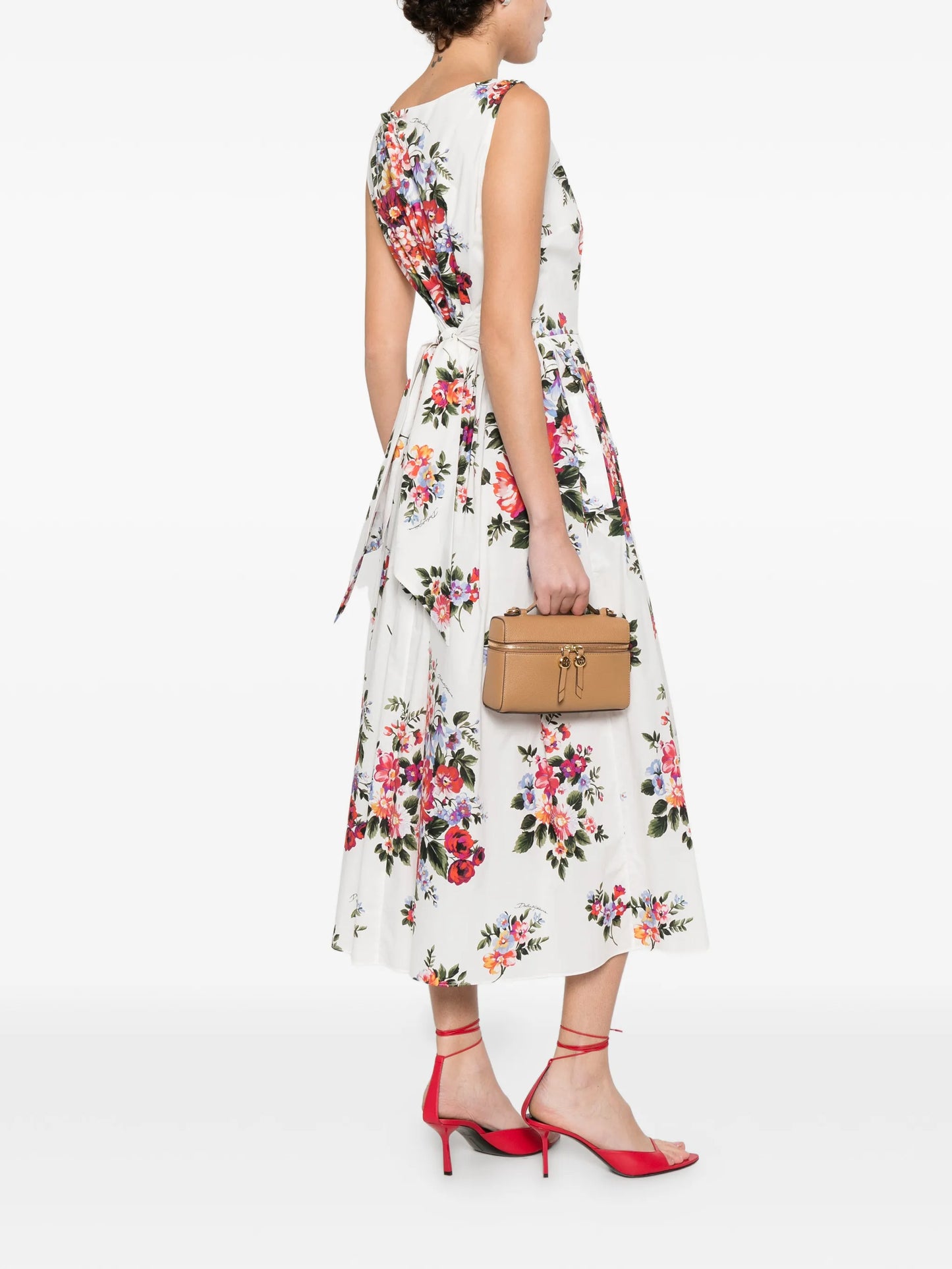 floral-print midi dress