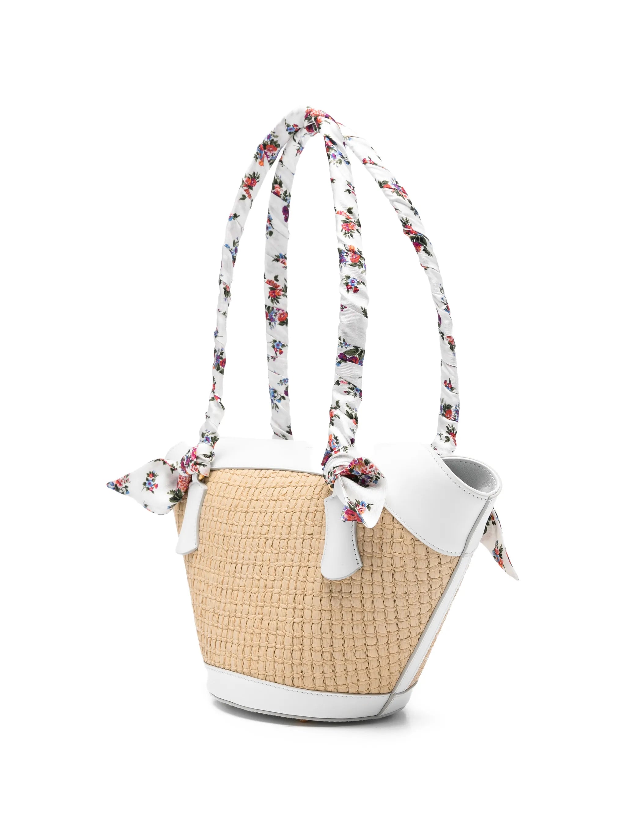 floral-handle tote bag