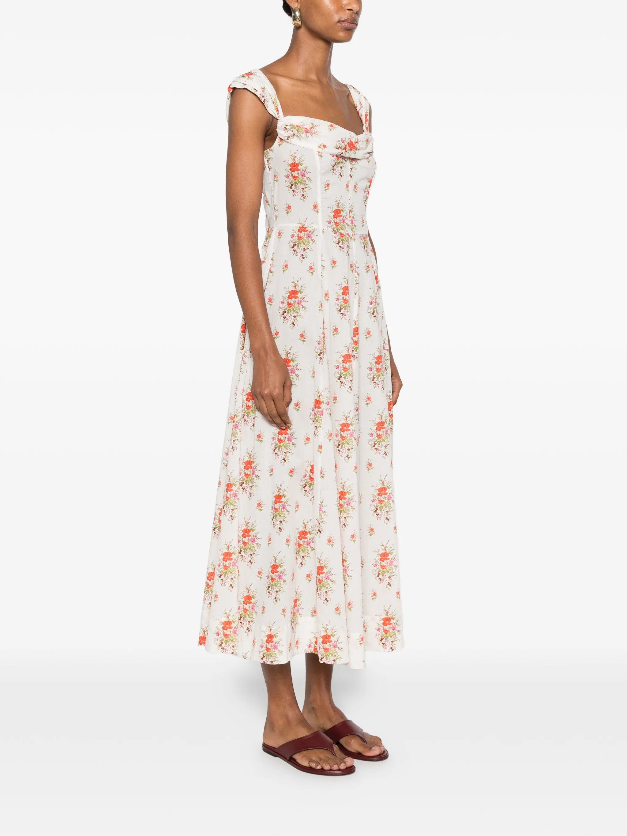 Clea floral-print midi dress