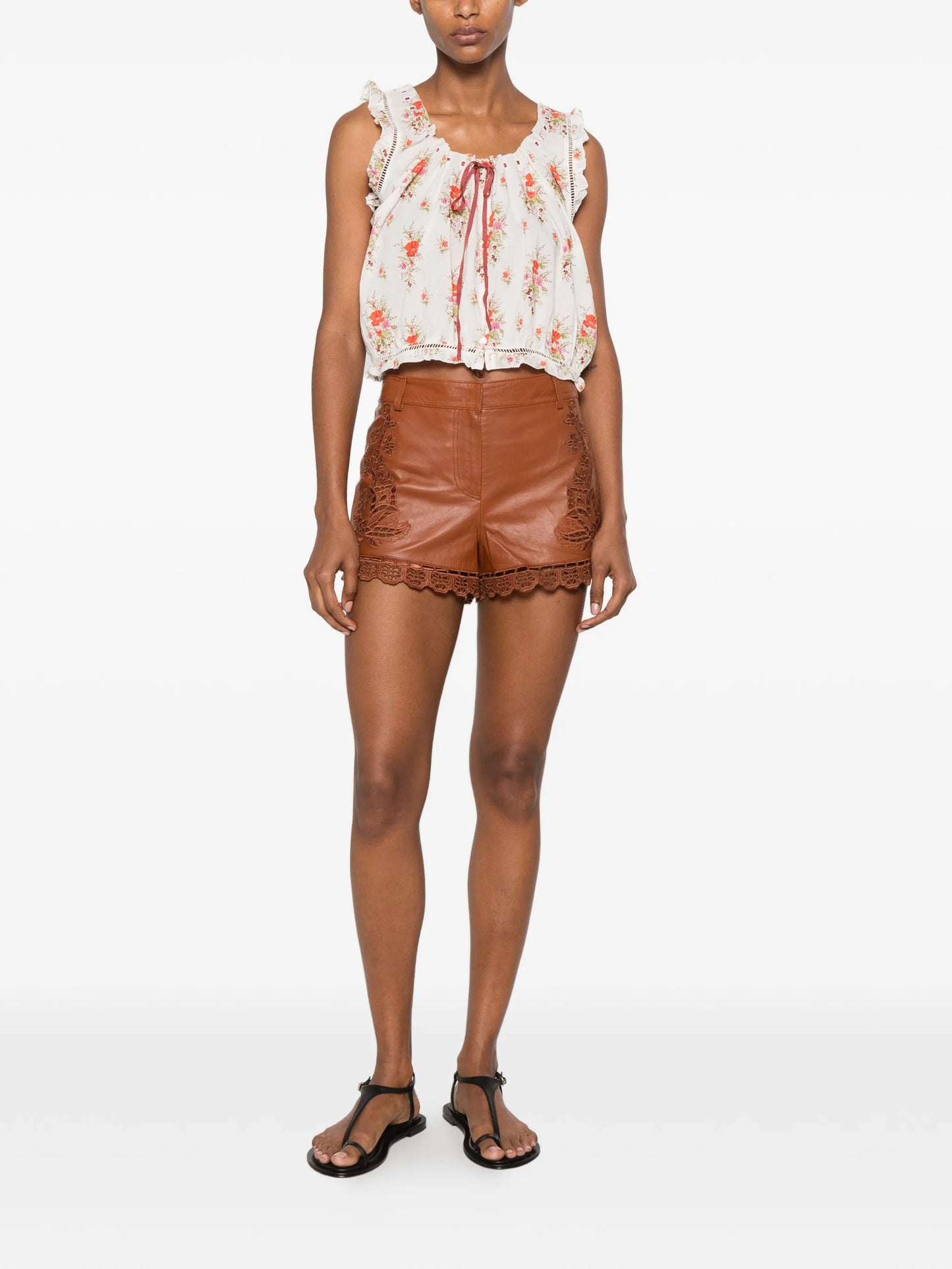floral-print blouse