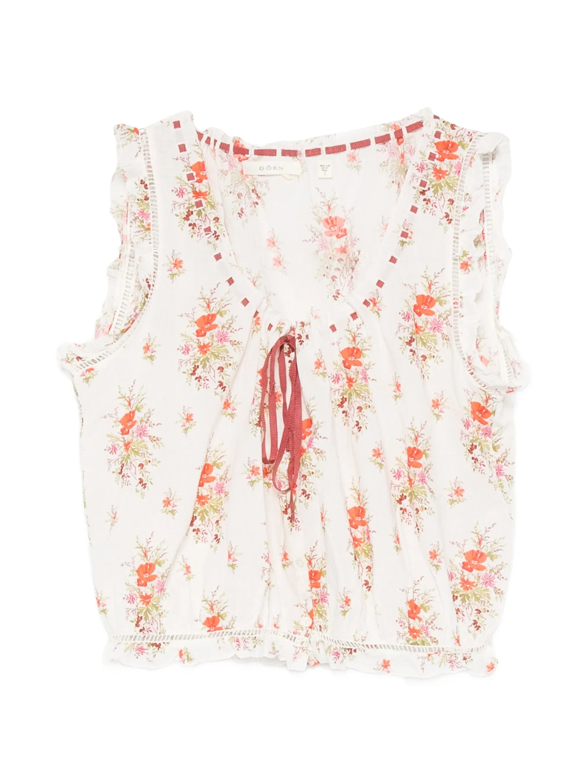 floral-print blouse