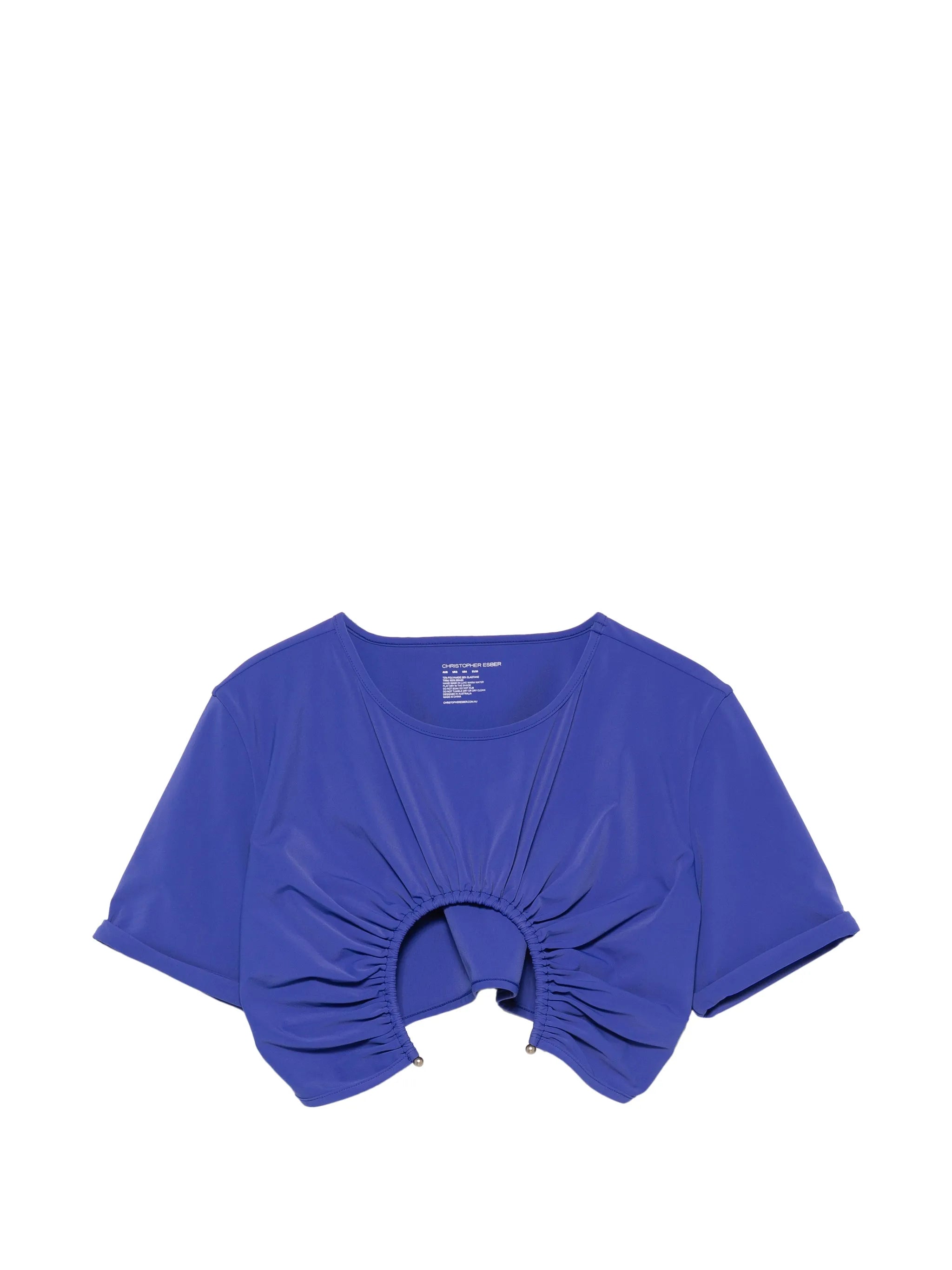 U-prong short-sleeve top