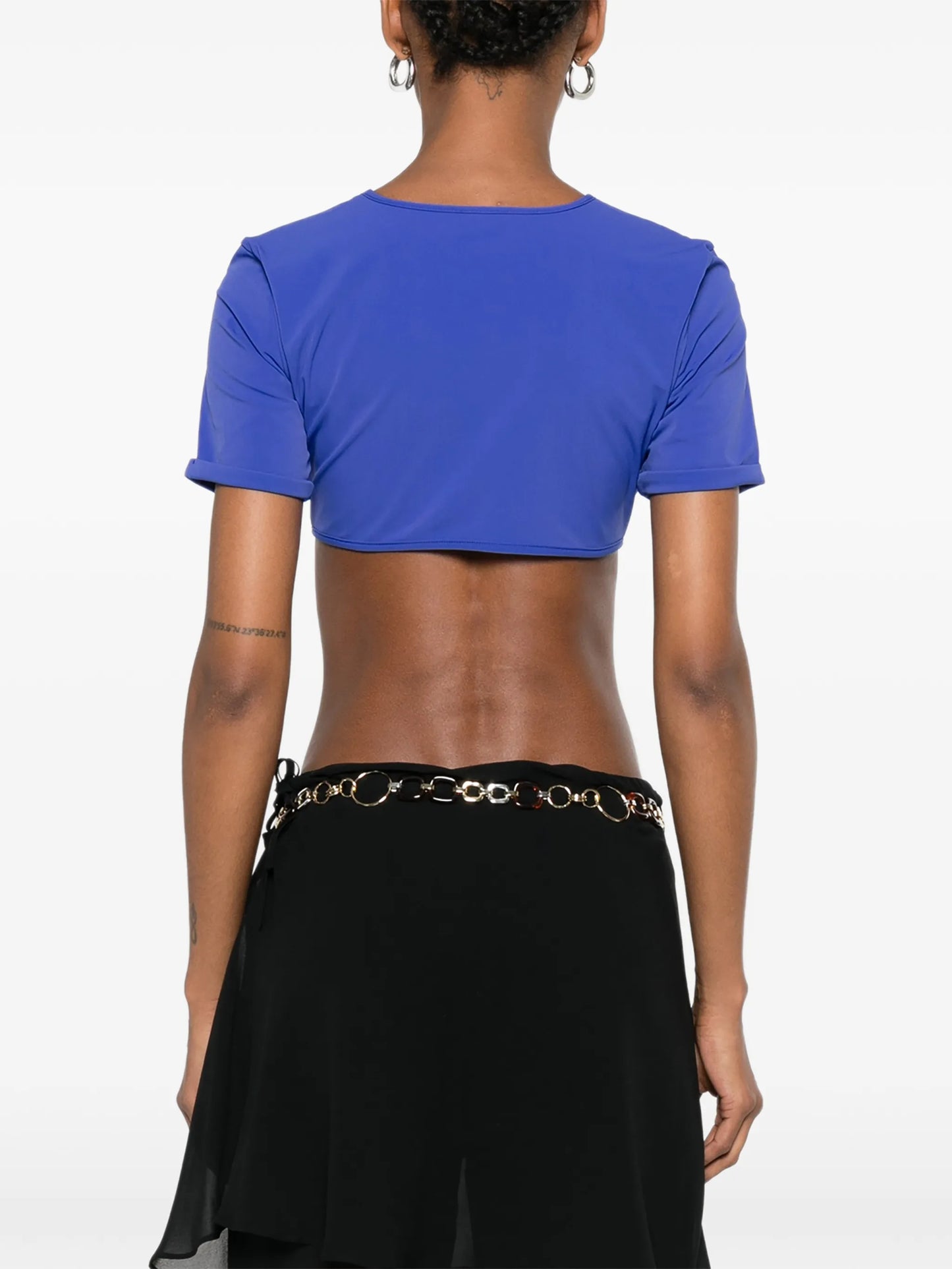 U-prong short-sleeve top