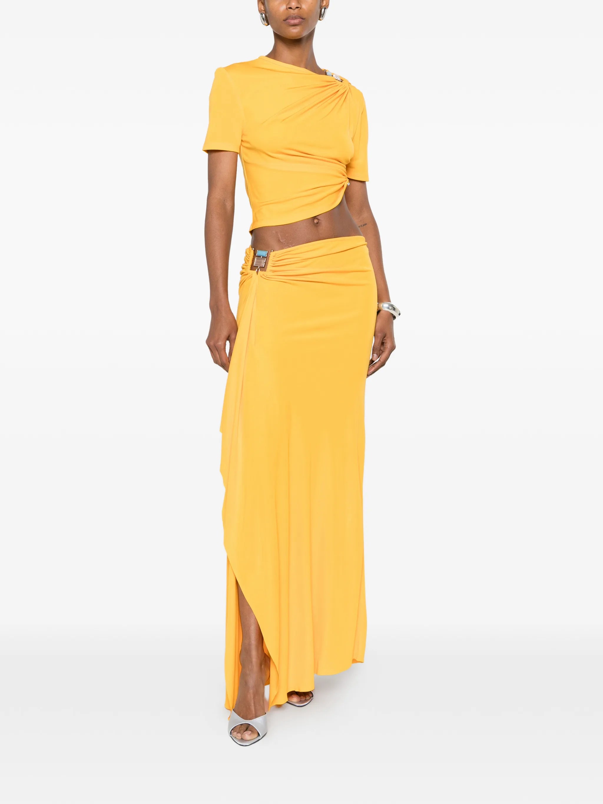 Bezel Quartz maxi skirt