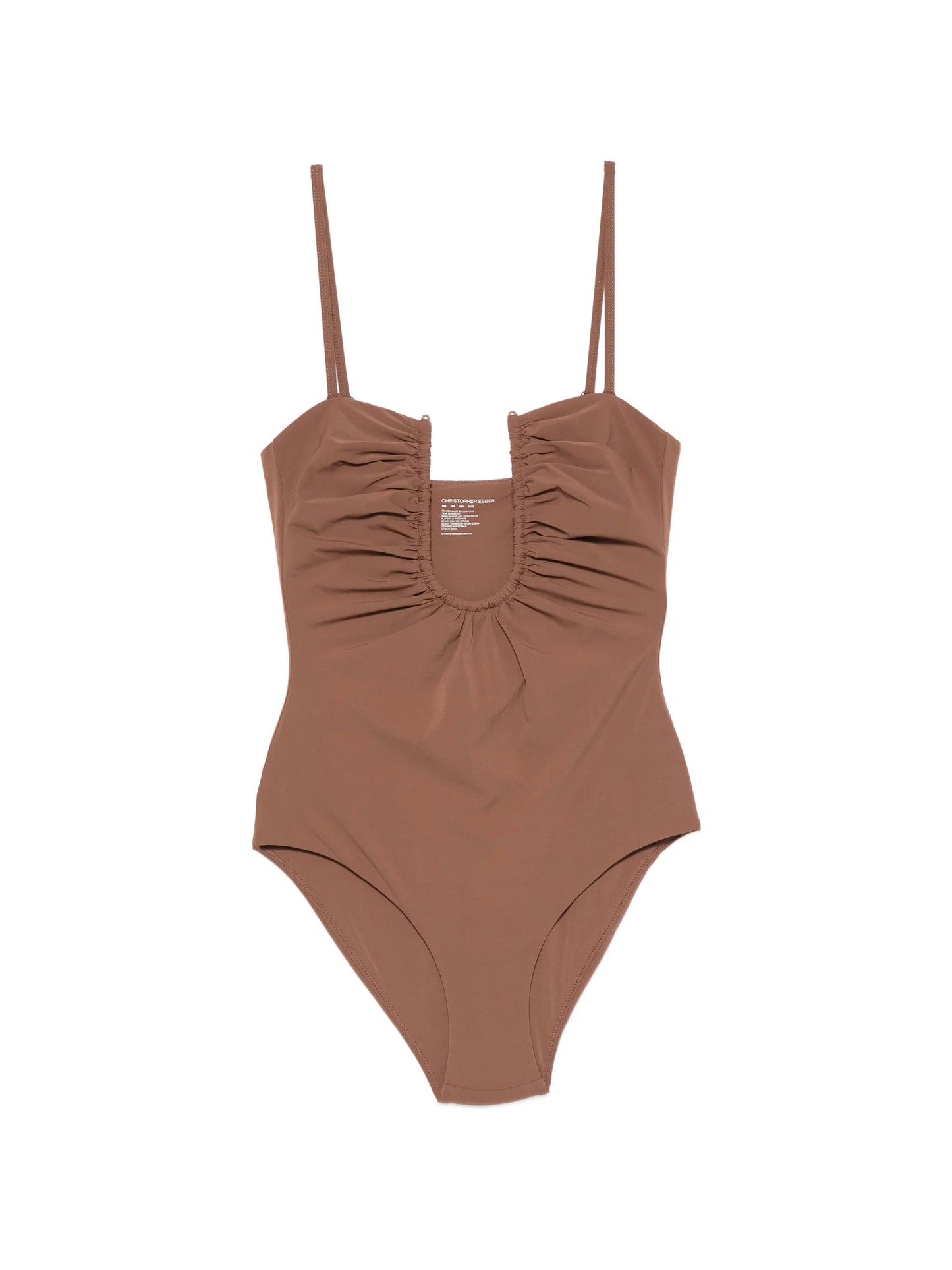 Arced ruched swimsuit