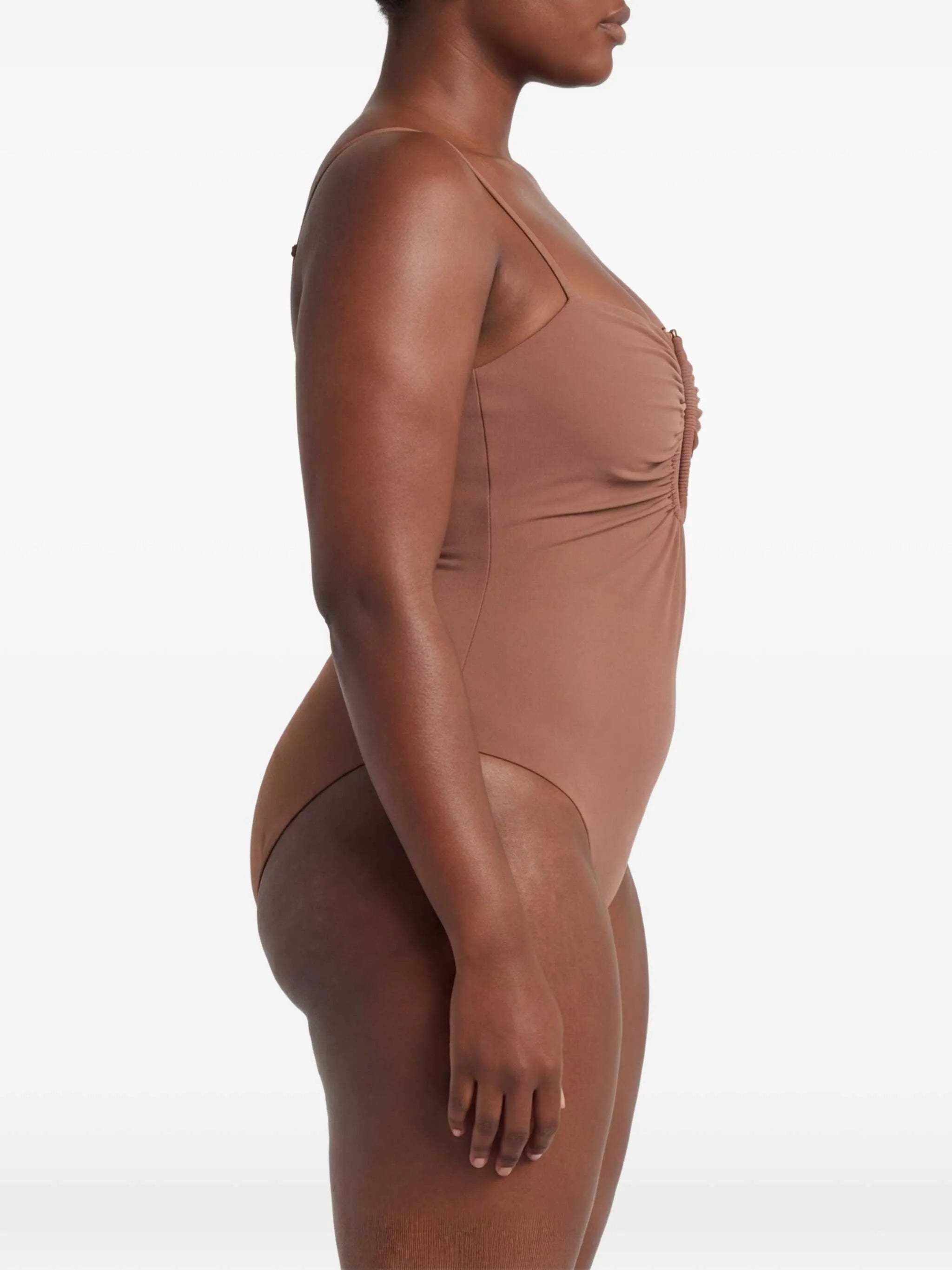Arced ruched swimsuit