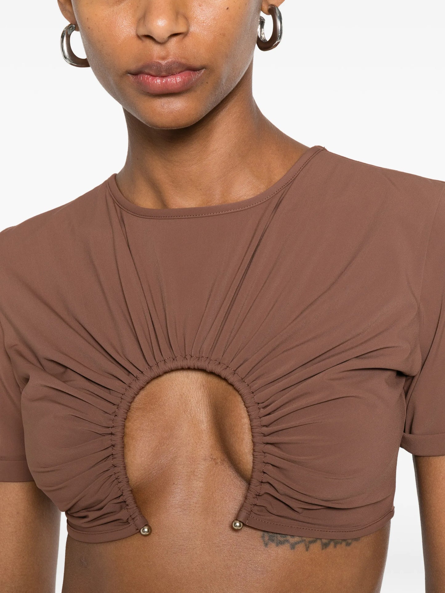 U-prong ruched top