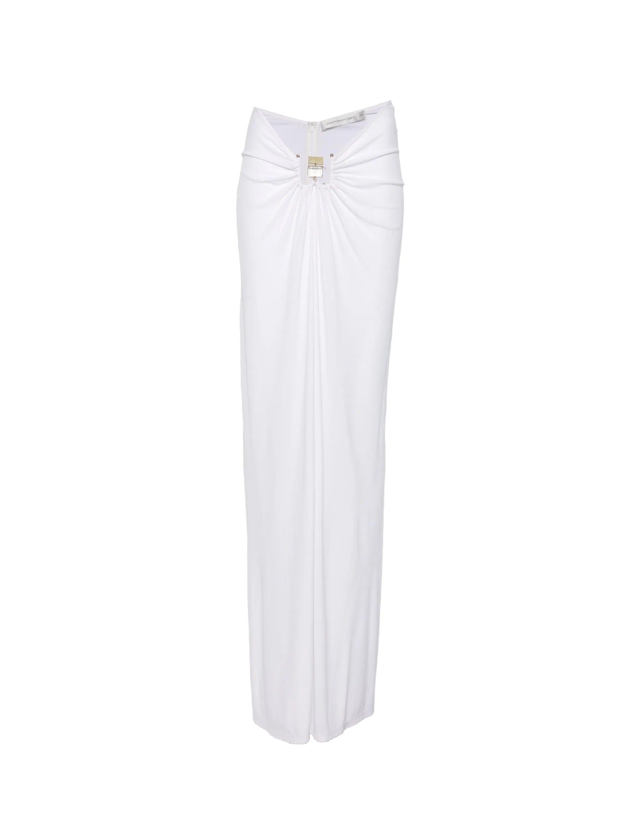Bezel Quartz ruched maxi skirt