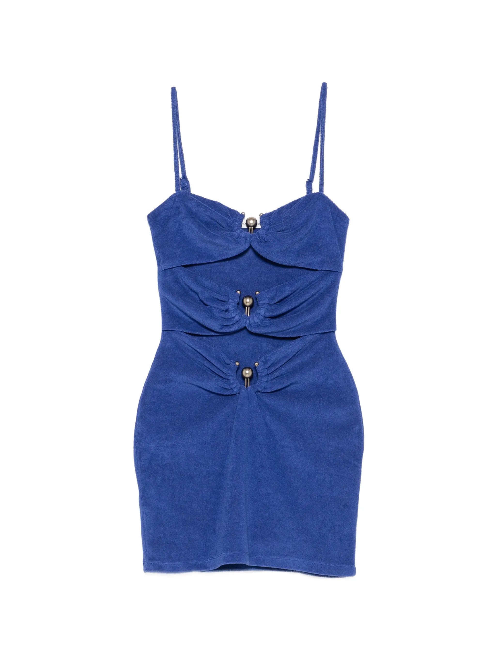pierced mini dress