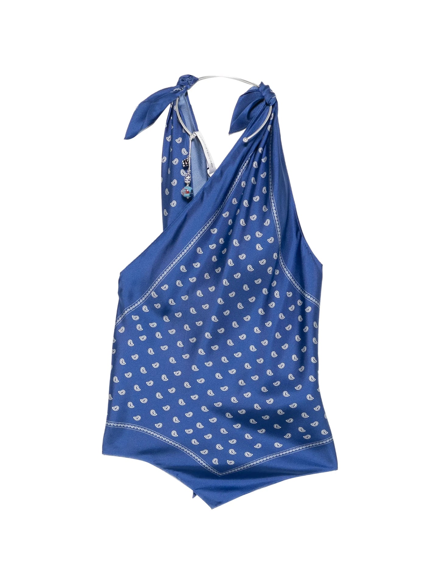 bandana-print scarf-tie top