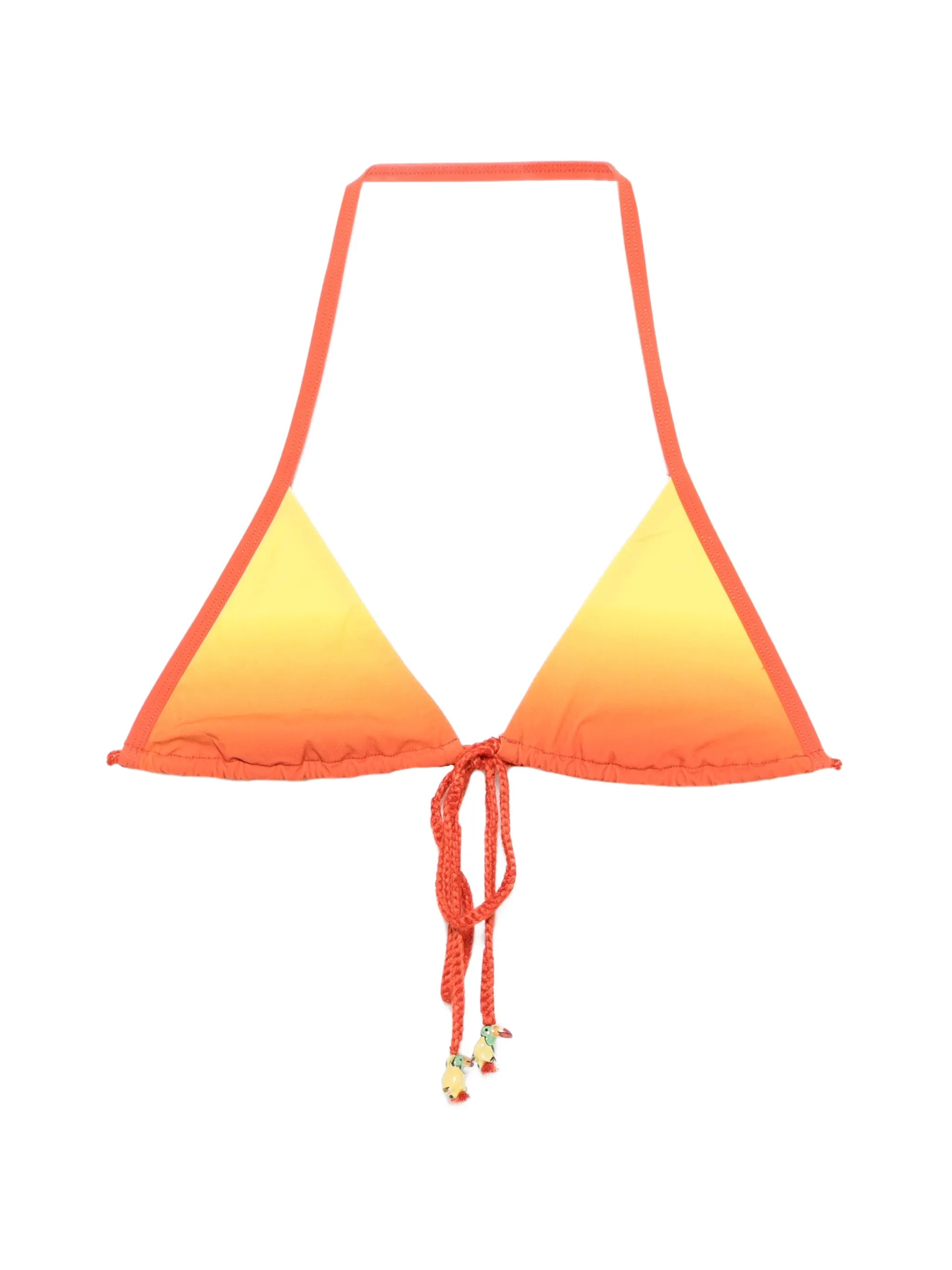 Cusa gradient-effect charm-detail bikini top