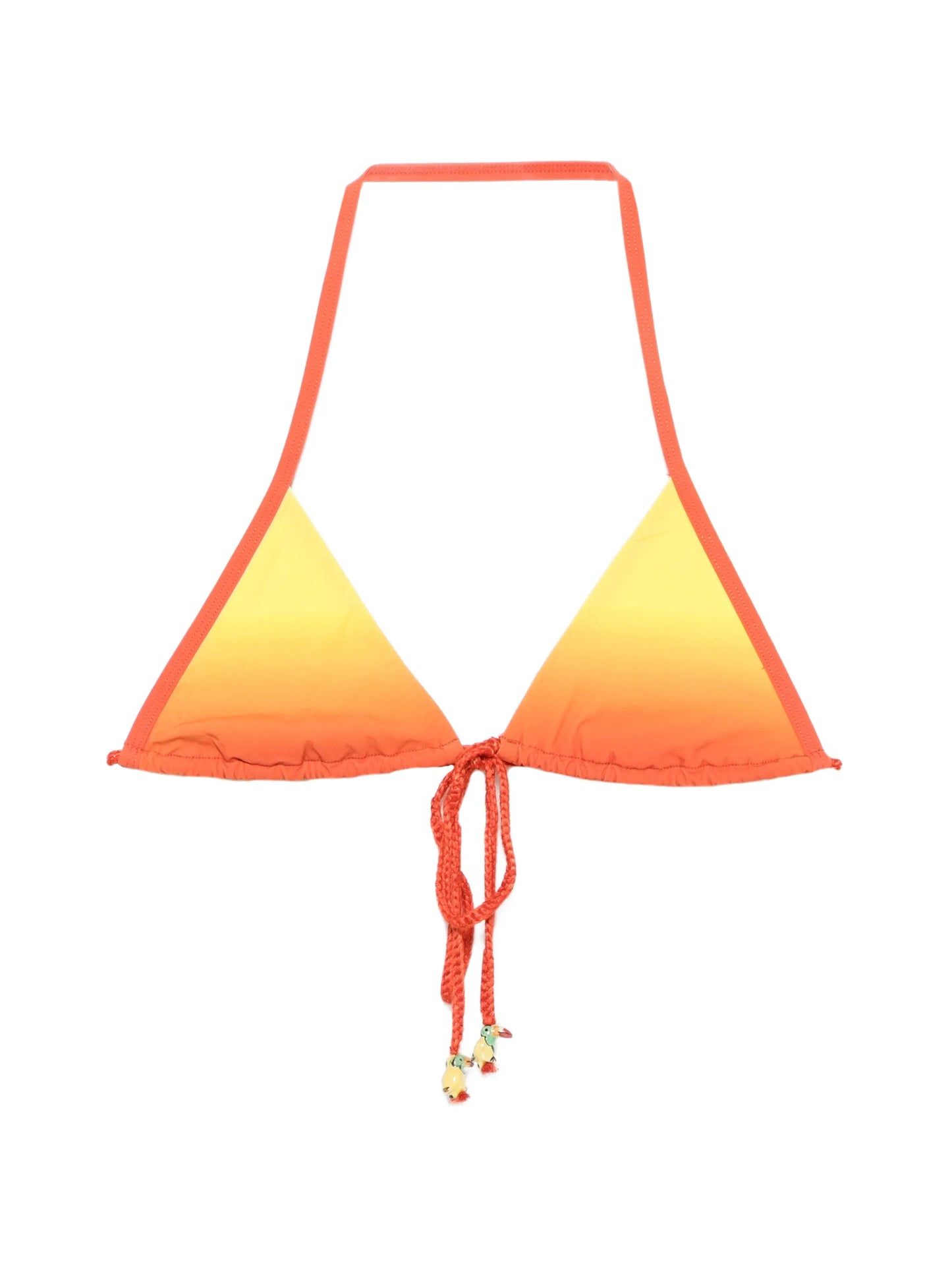 Cusa gradient-effect charm-detail bikini top