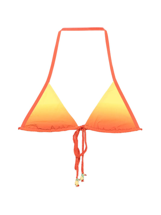 Cusa gradient-effect charm-detail bikini top