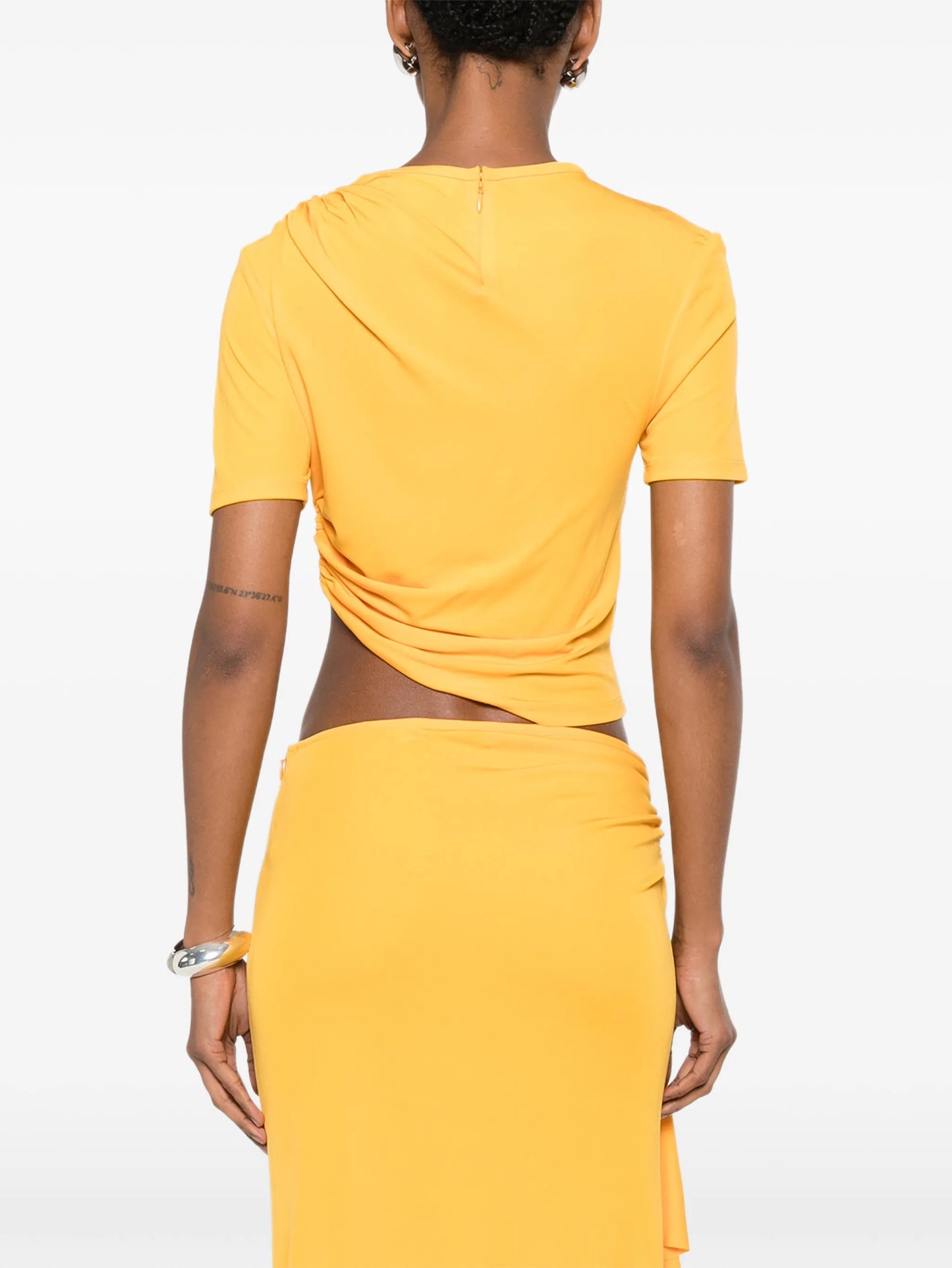 Bezel Quartz ruched T-shirt