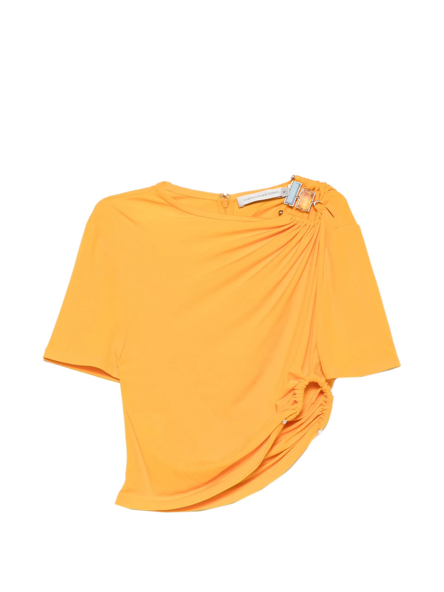 Bezel Quartz ruched T-shirt