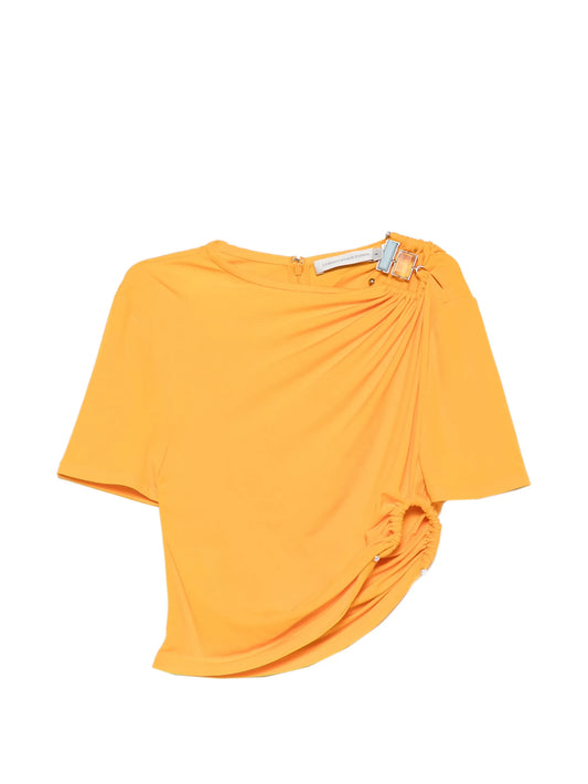 Bezel Quartz ruched T-shirt