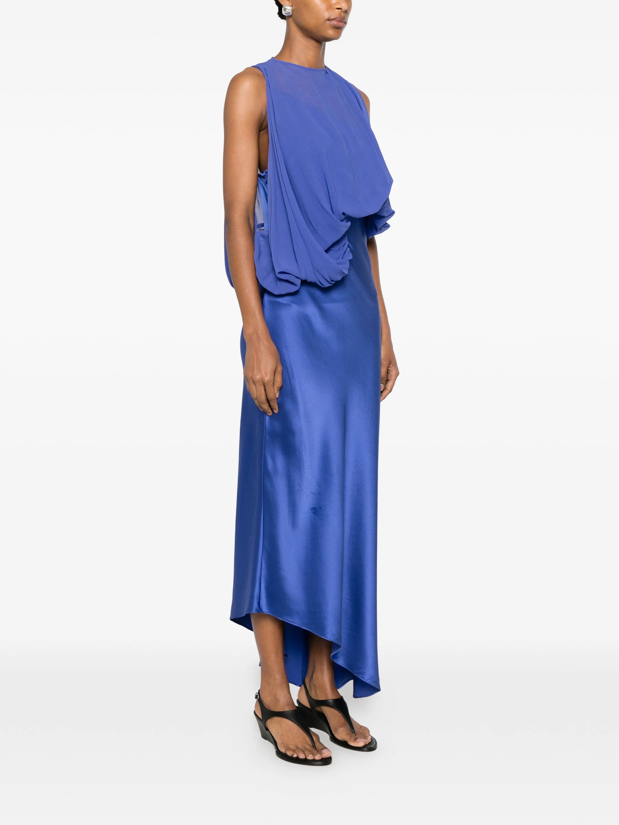 Cumulus draped midi dress