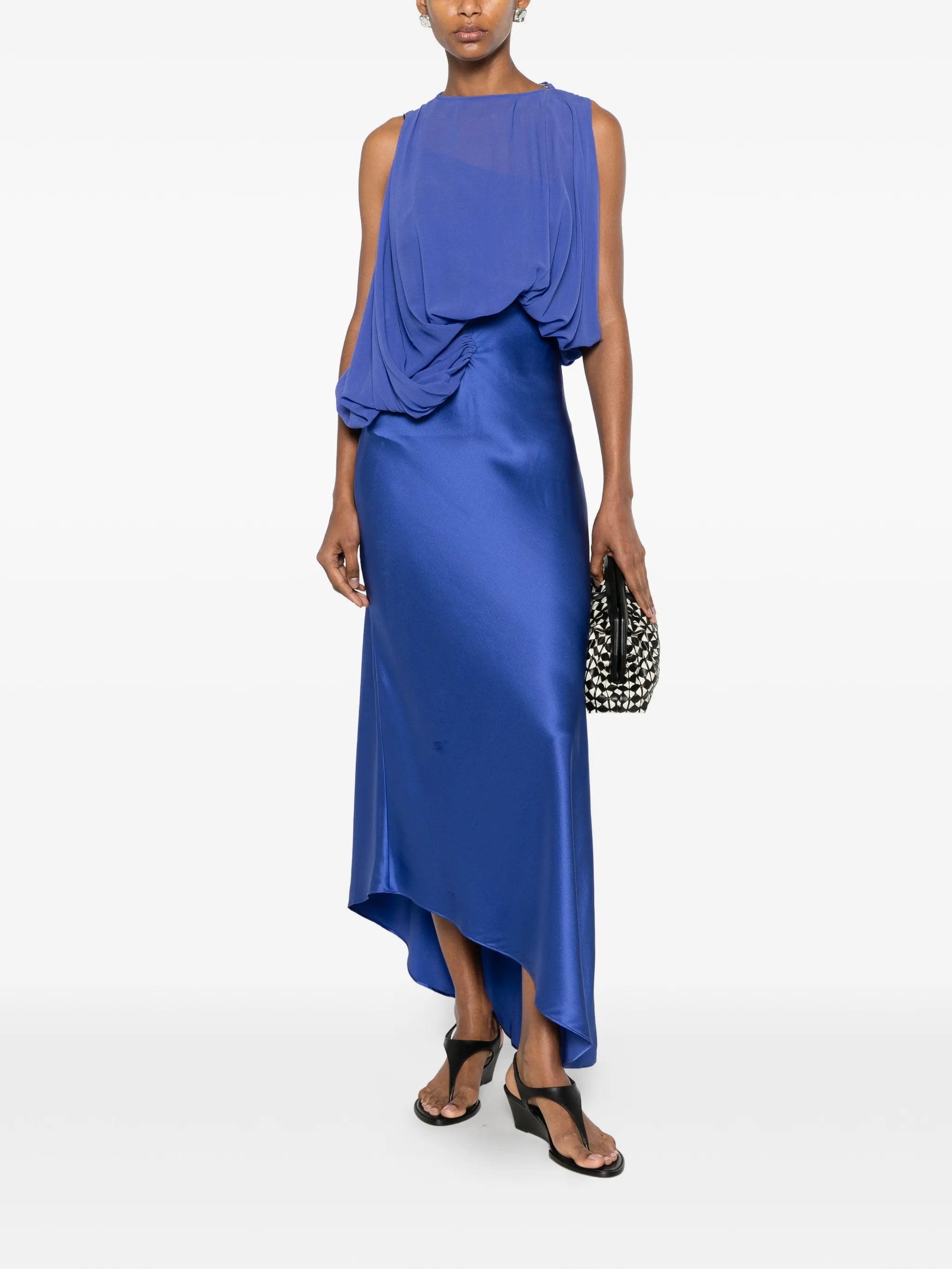 Cumulus draped midi dress