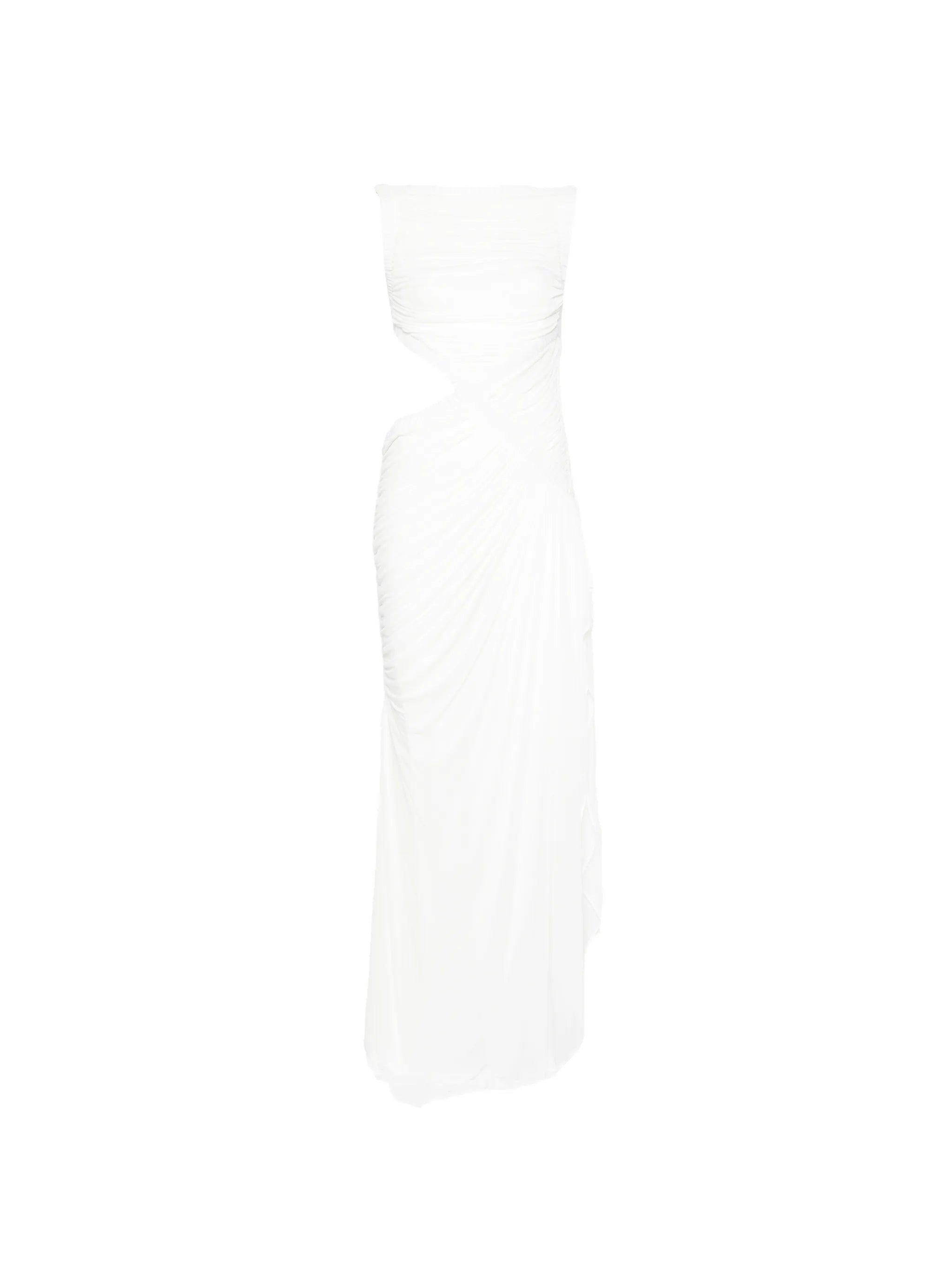 Theia ruched cutout dress