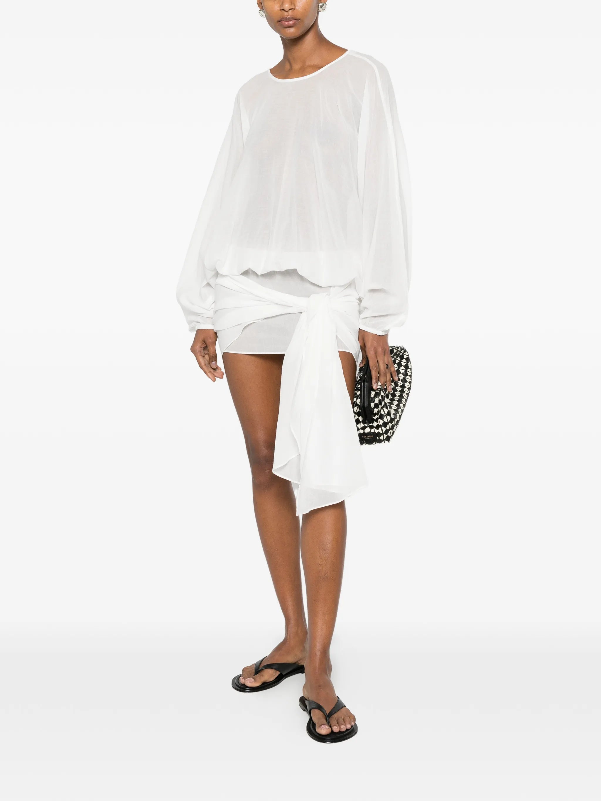 Porto tie-waist dress