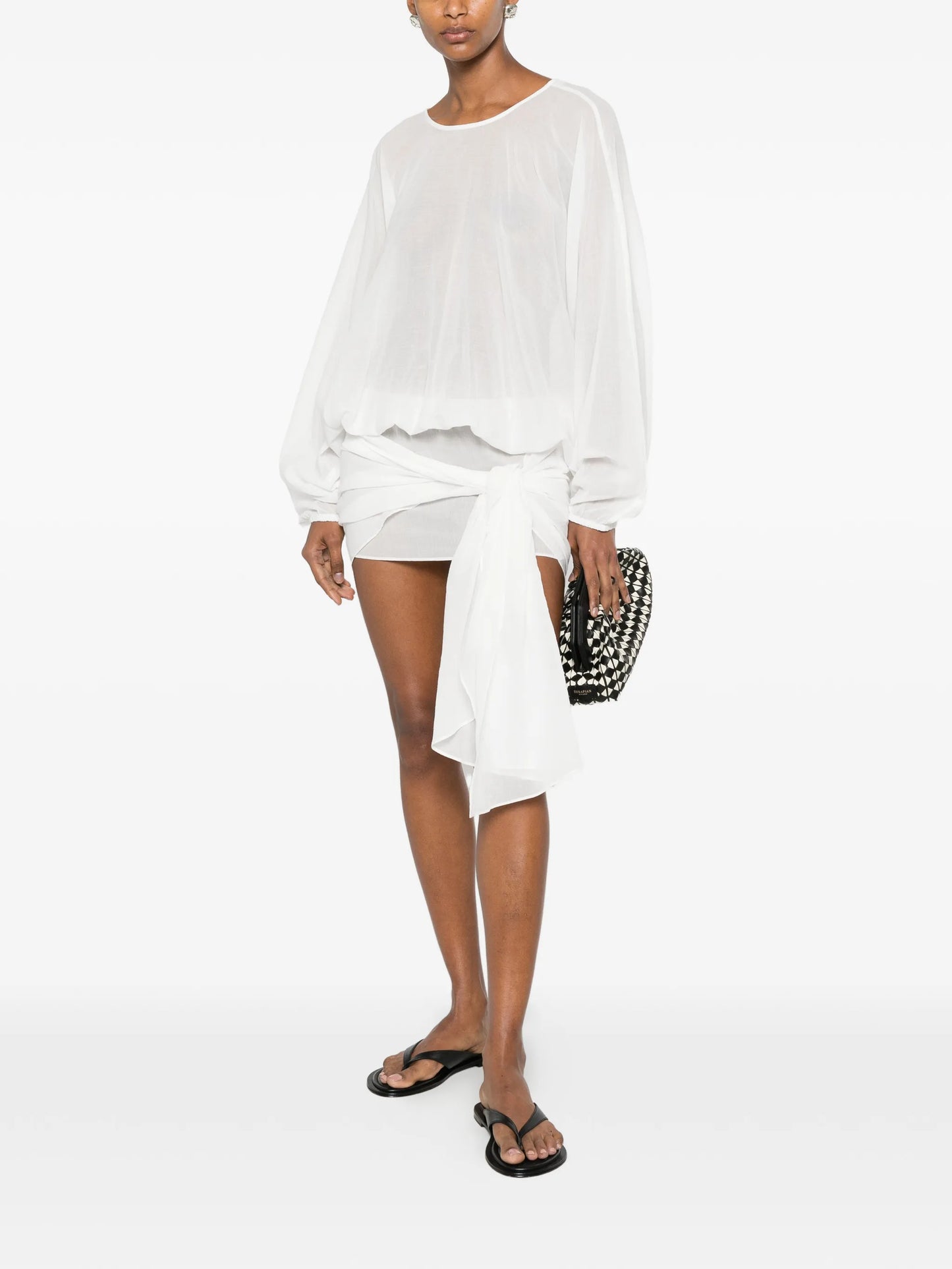 Porto tie-waist dress