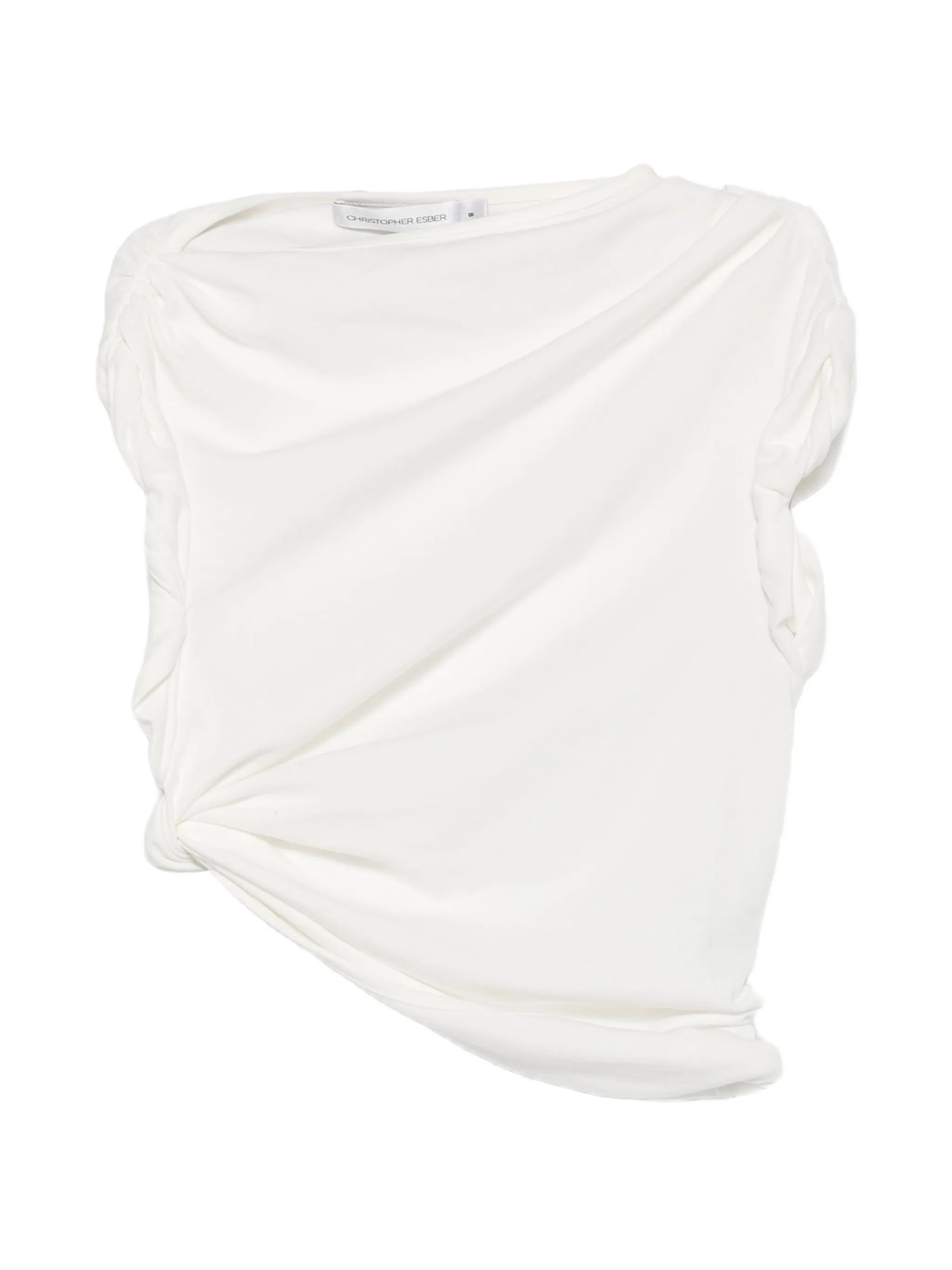 rolled twisted T-shirt