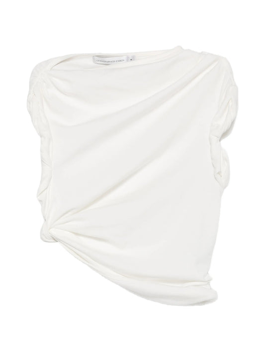 rolled twisted T-shirt