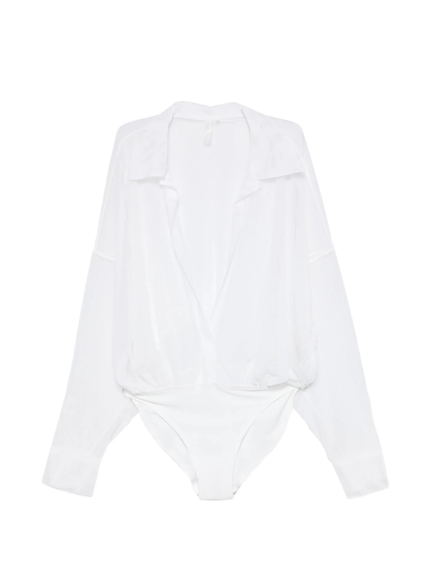 oversized-fit sheer bodysuit