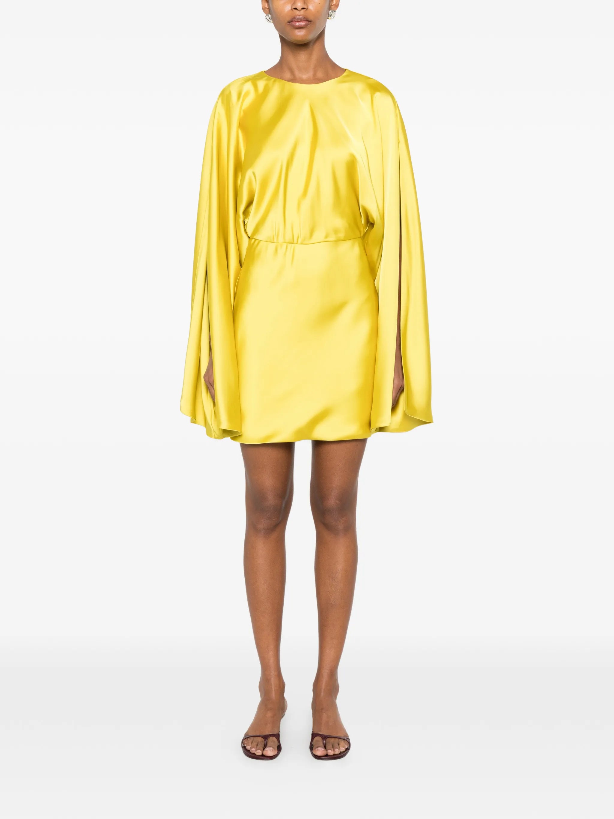 Obie cape-sleeve dress