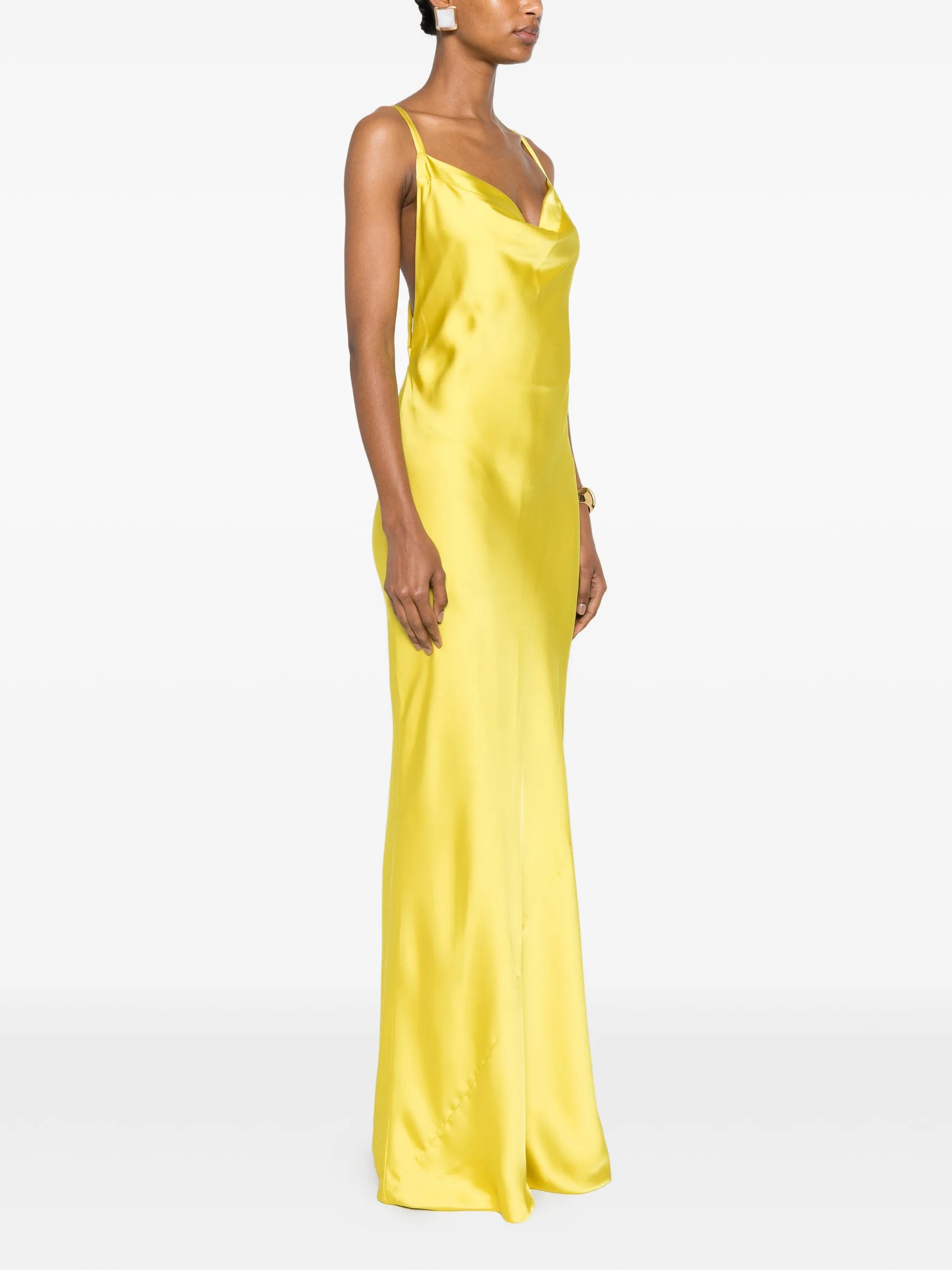 cross back Bias gown