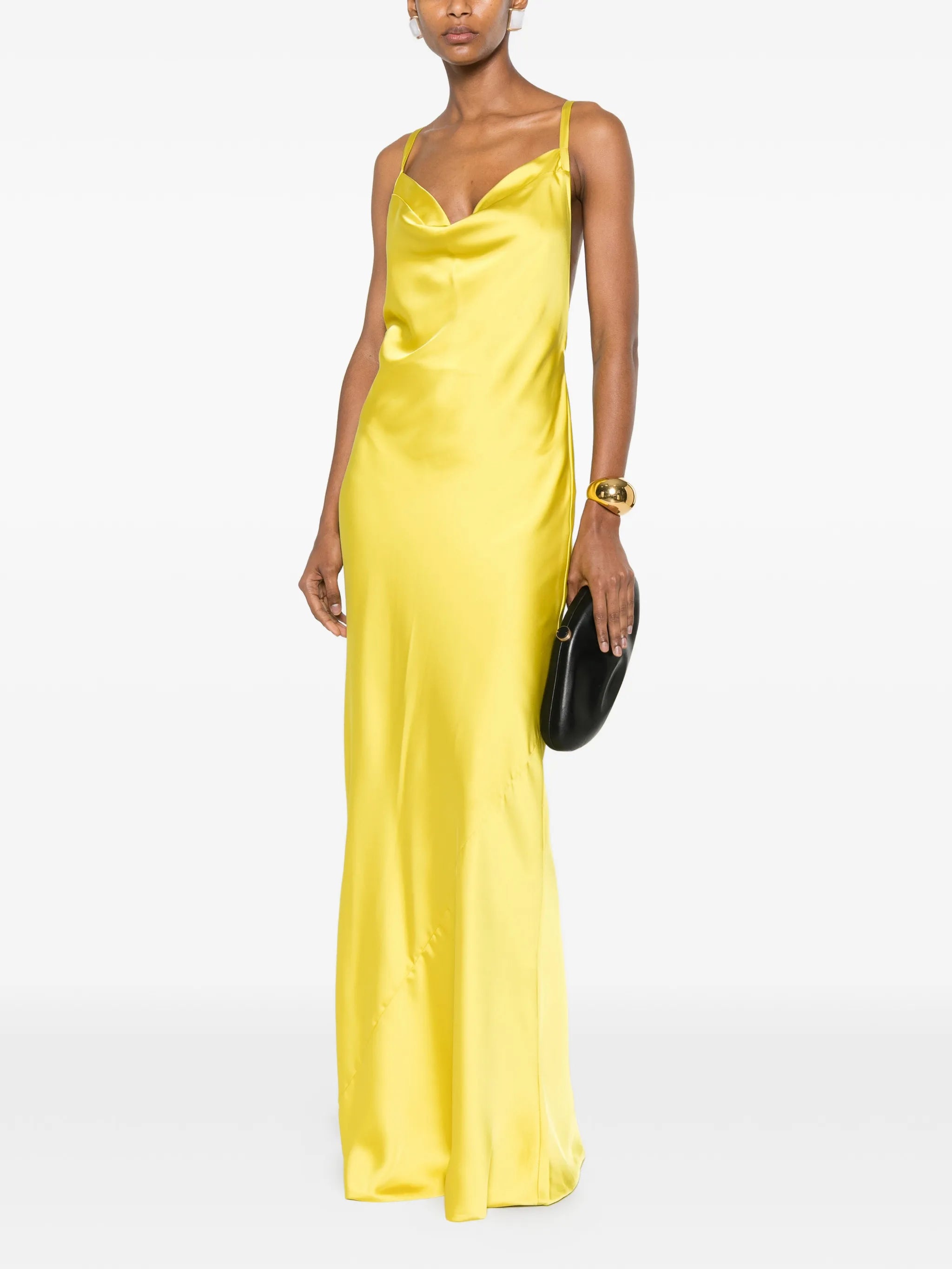 cross back Bias gown