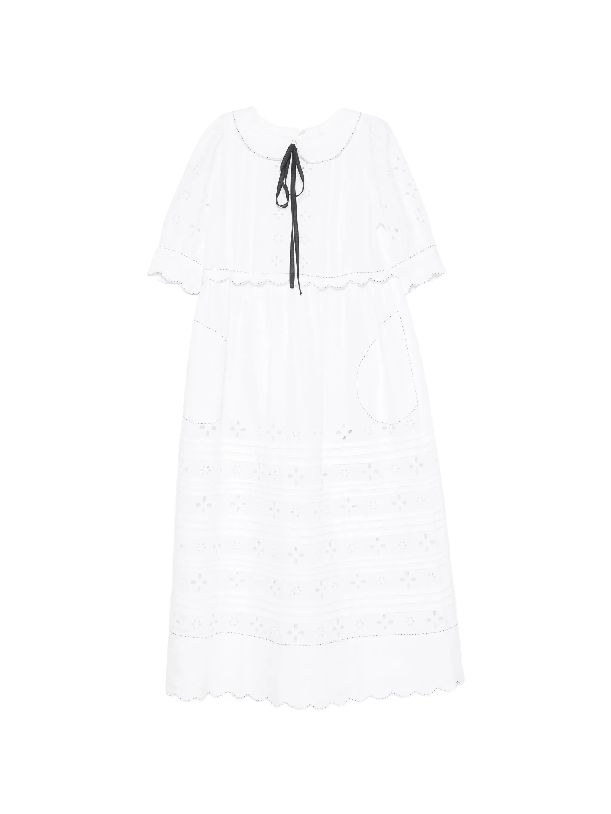 Bari broderie-anglaise midi dress