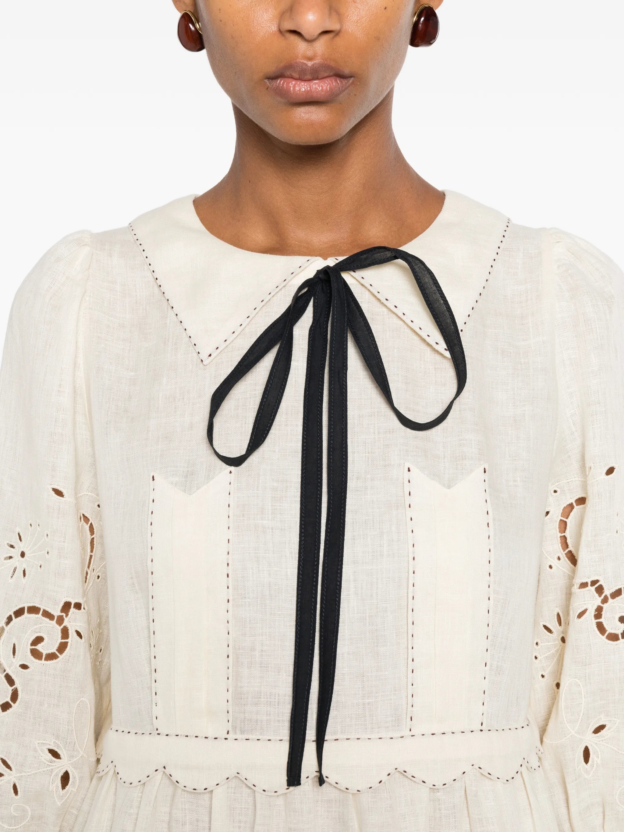 Giovanna broderie-anglaise midi dress