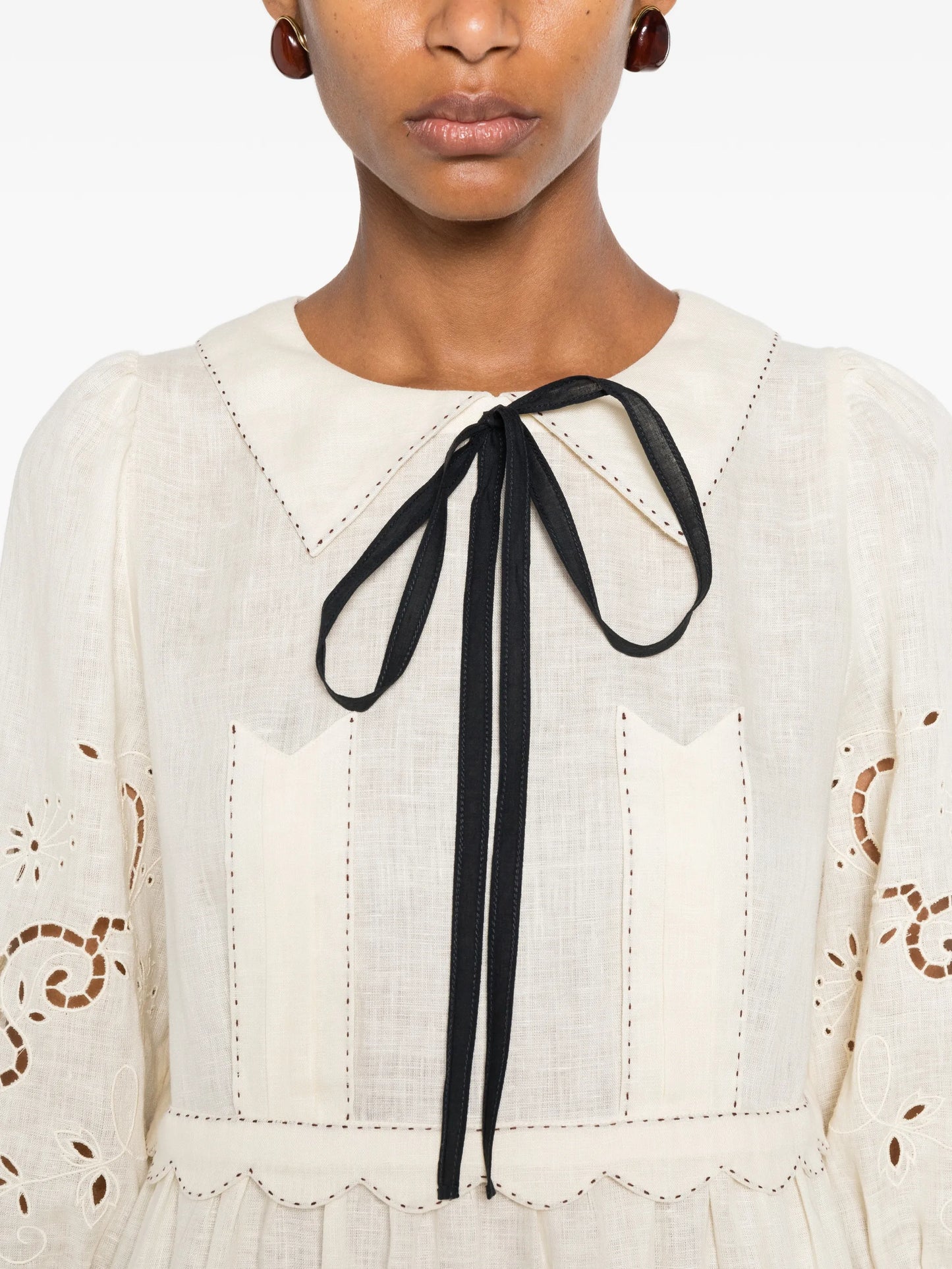 Giovanna broderie-anglaise midi dress