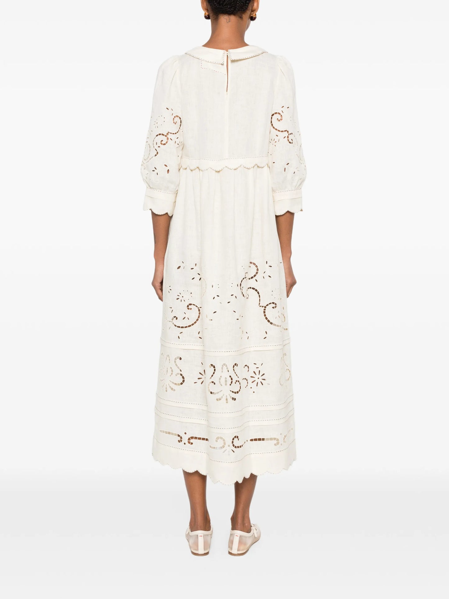 Giovanna broderie-anglaise midi dress