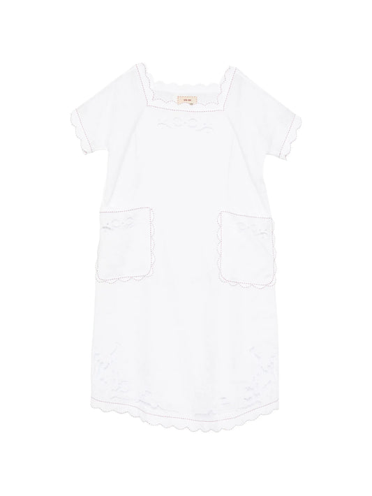 Formentera scalloped-edge midi dress