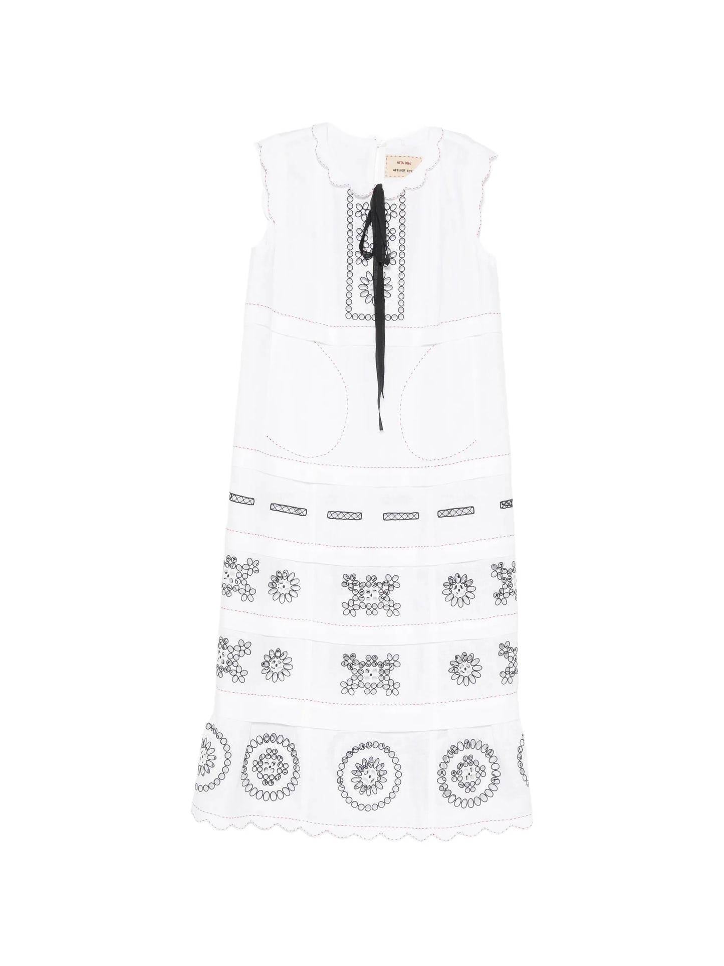 Phoebe embroidered sleeveless midi dress