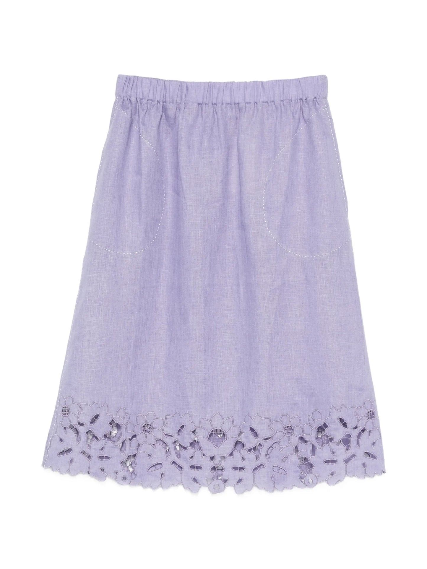 Galatea broderie-anglaise midi skirt