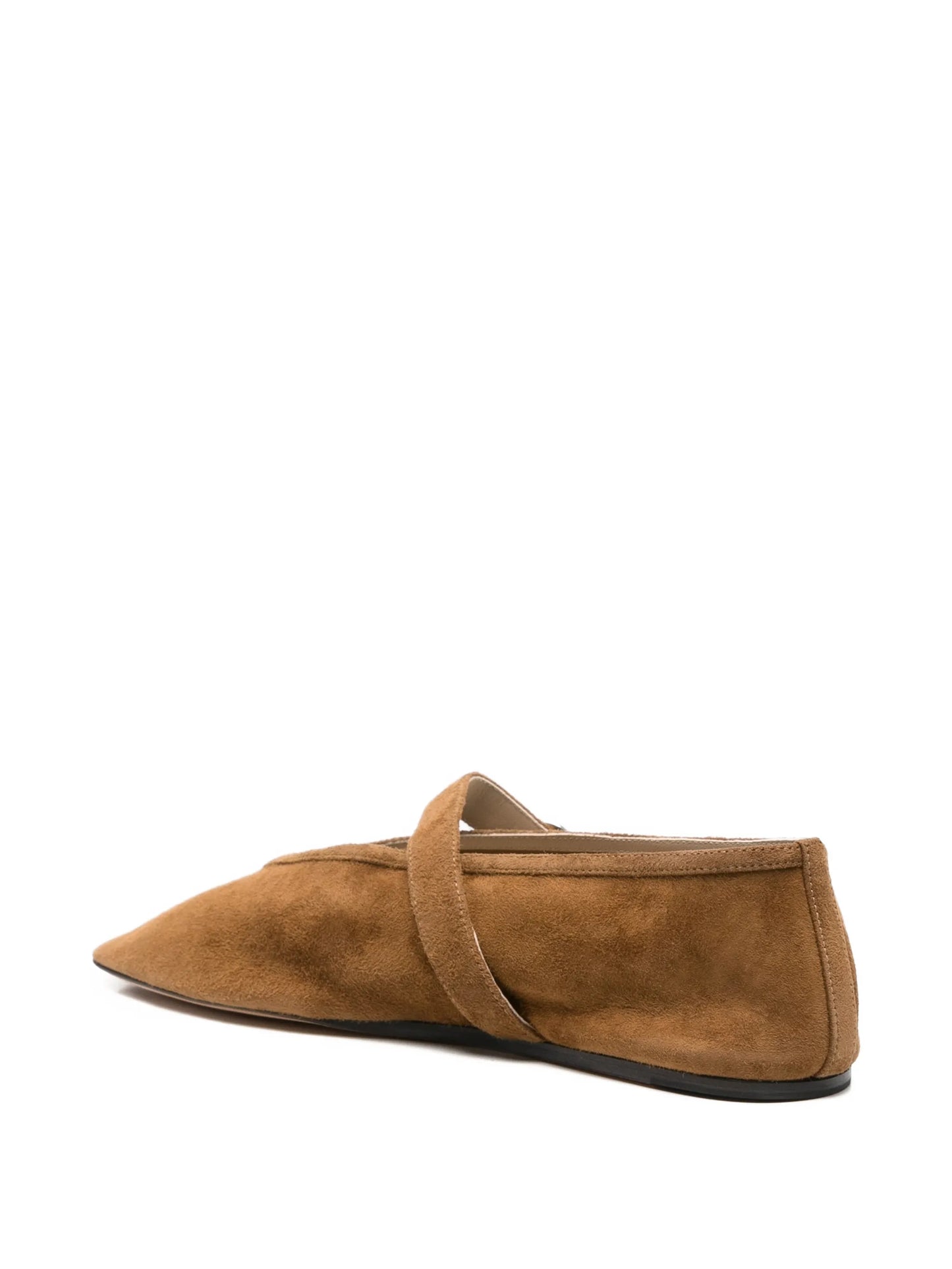 Stella buckle-strap suede ballet flats