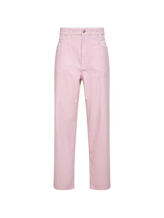pink straight jeans