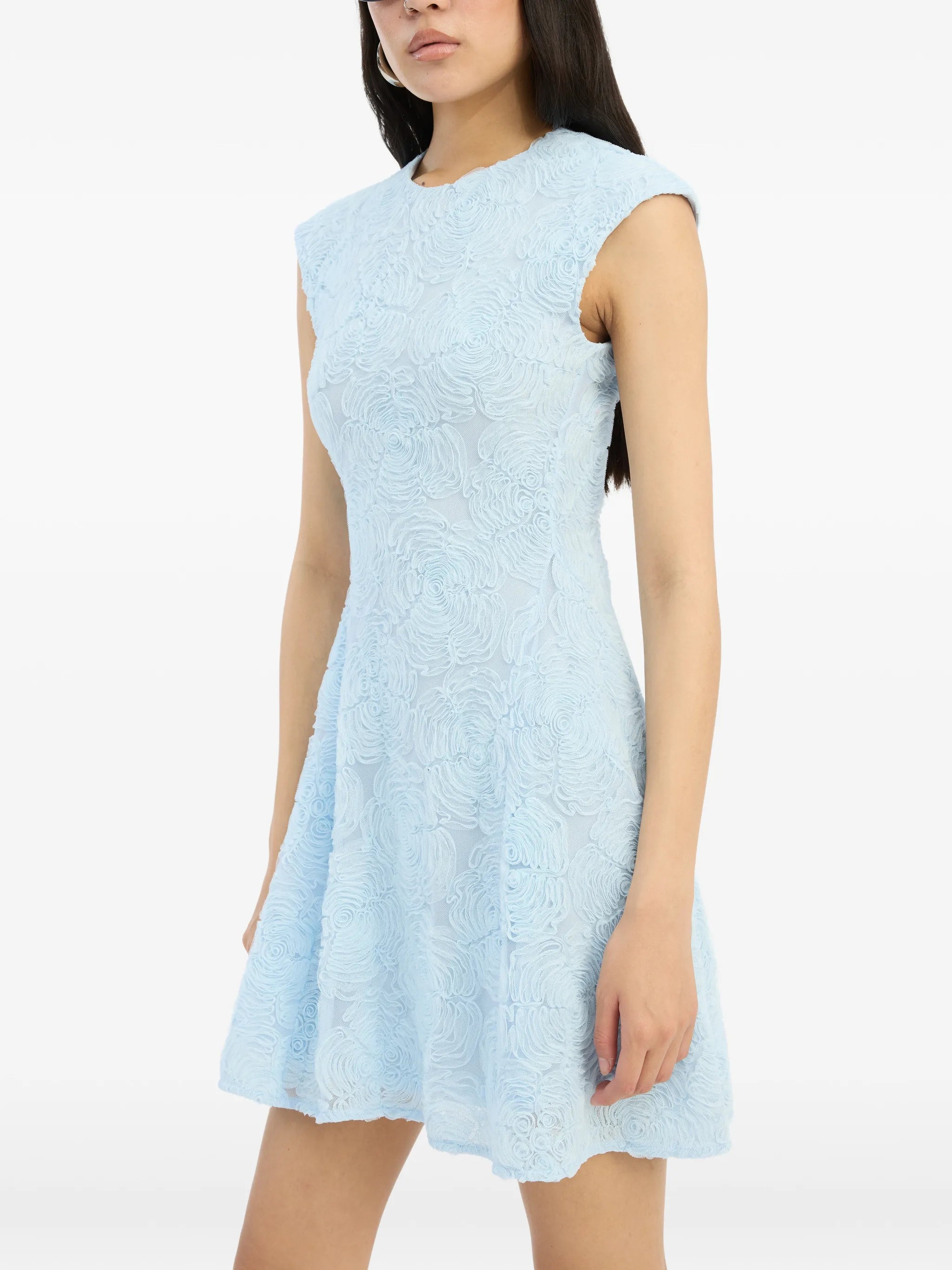 crew-neck mini dress