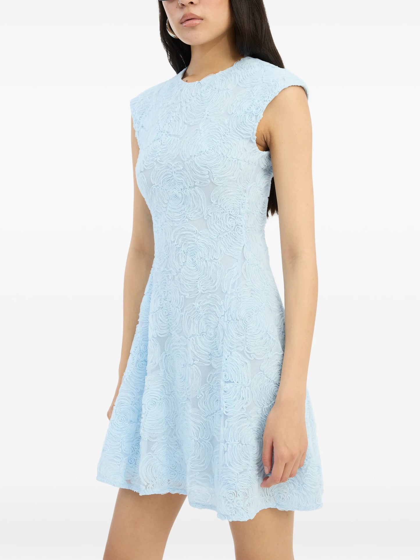 crew-neck mini dress