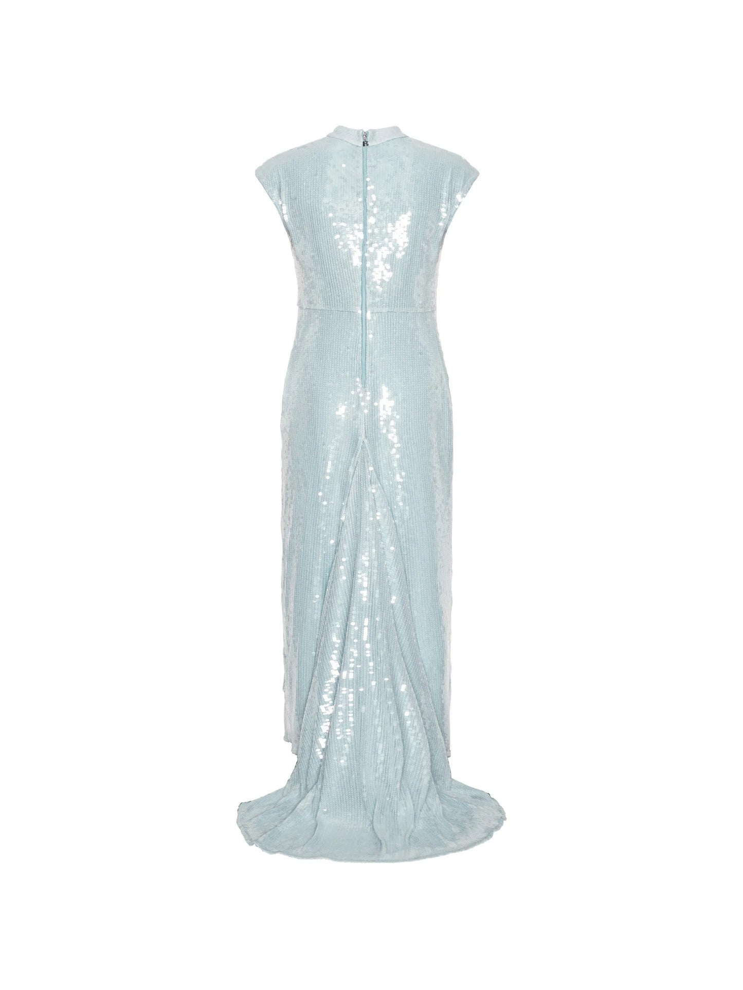 sequin cap-sleeve maxi dress