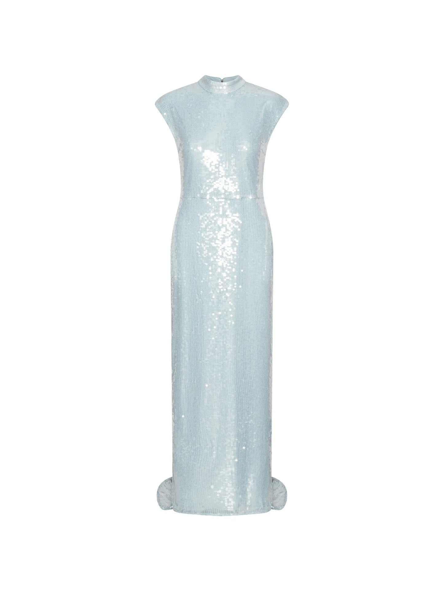 sequin cap-sleeve maxi dress