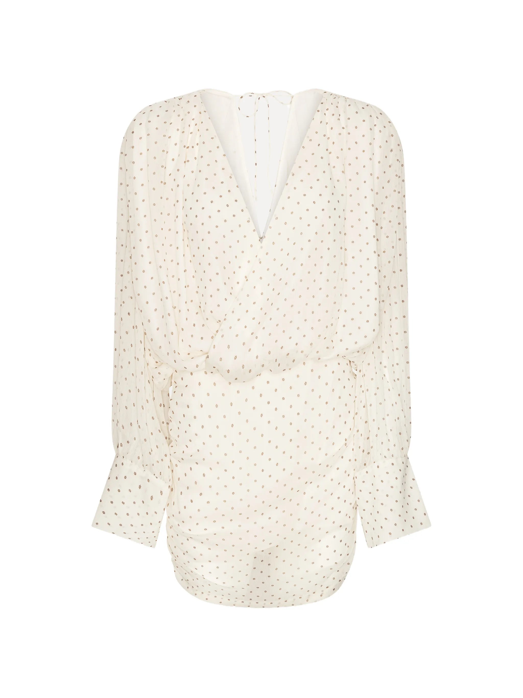 chiffon V-neck mini dress