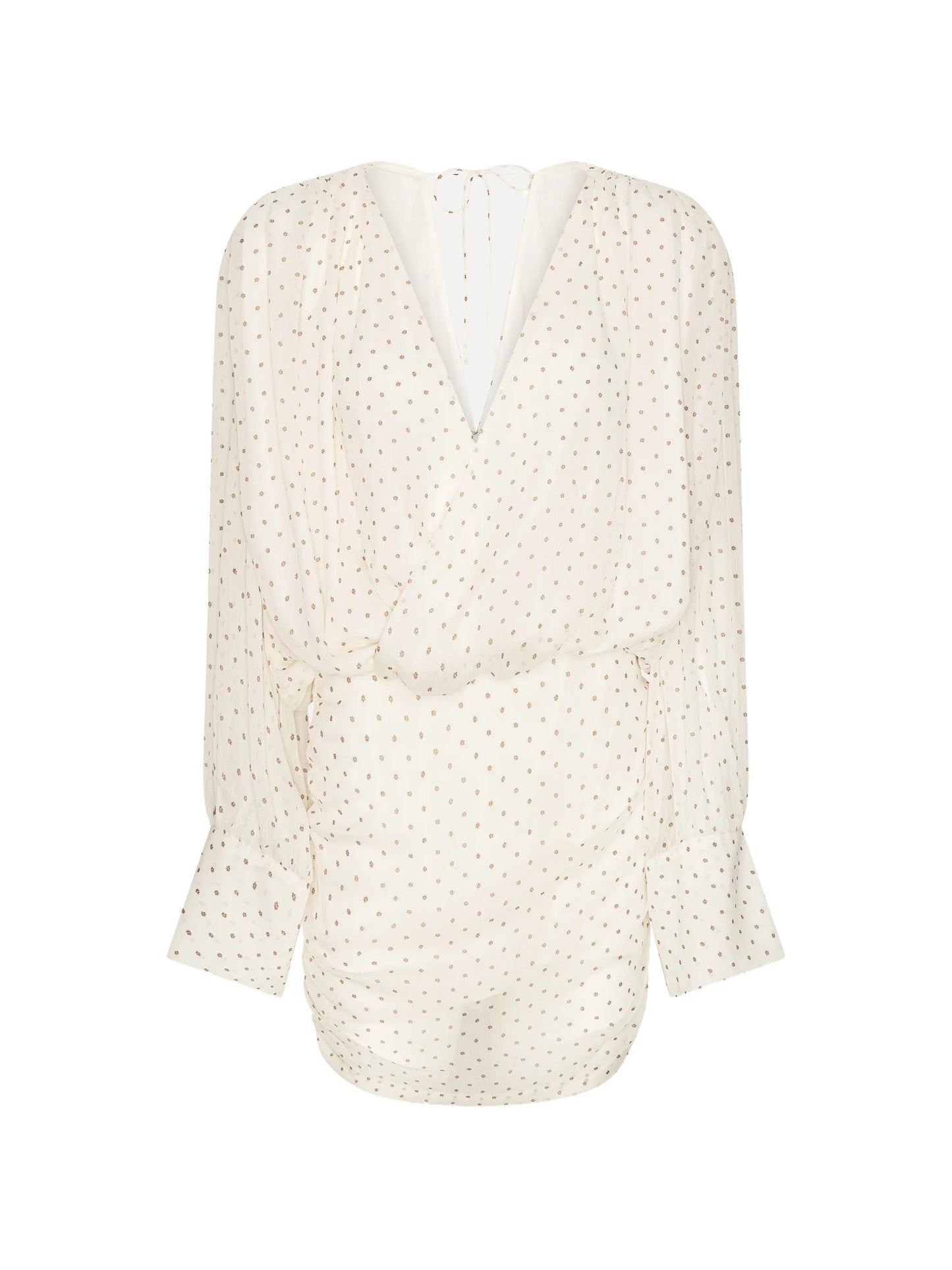 chiffon V-neck mini dress