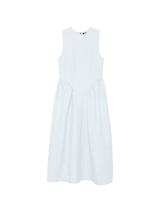jacquard crew-neck midi dress