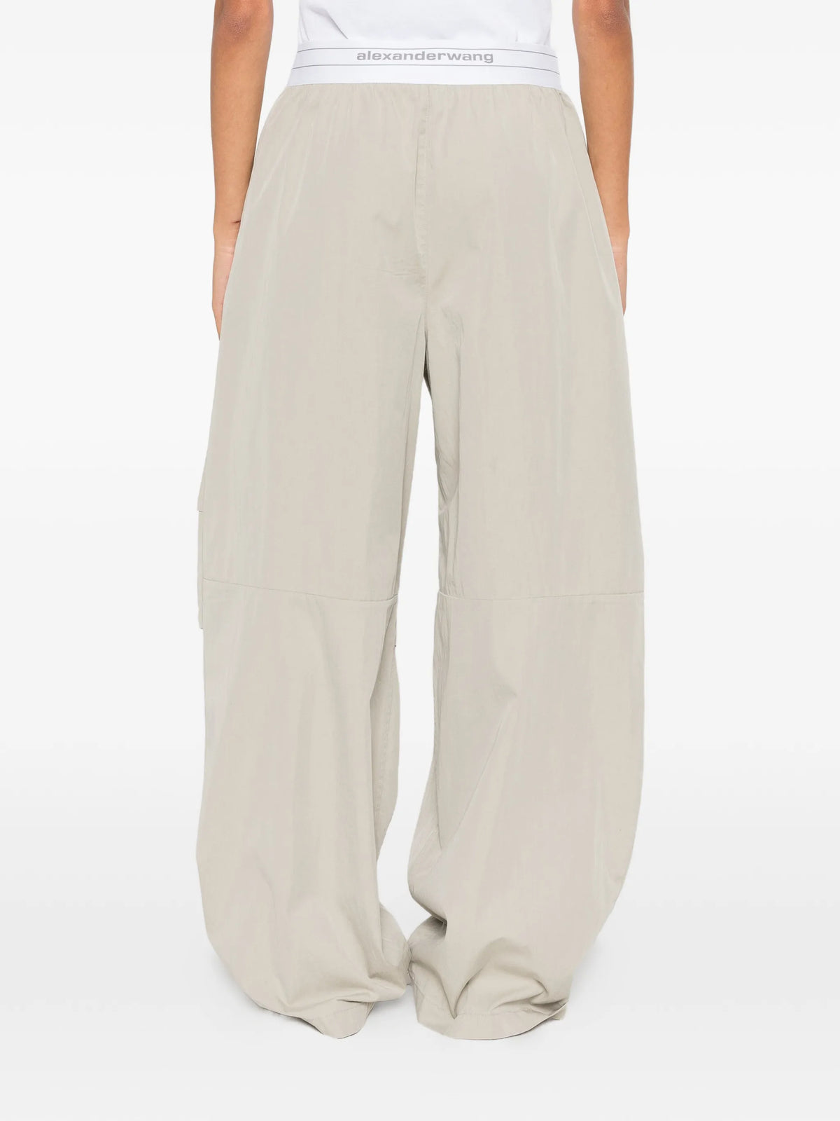 logo-waistband pleated trousers