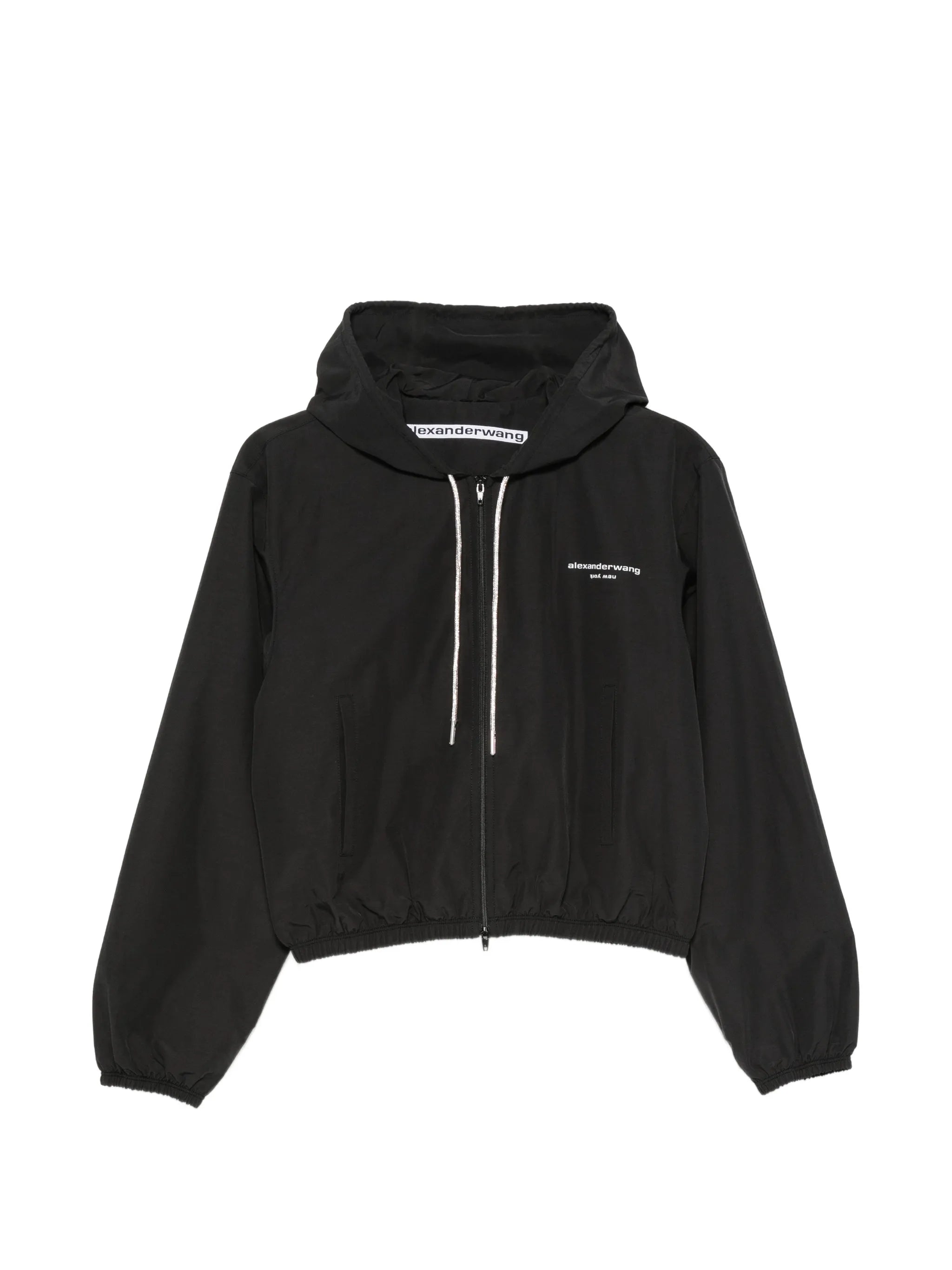 logo-print hooded jacket