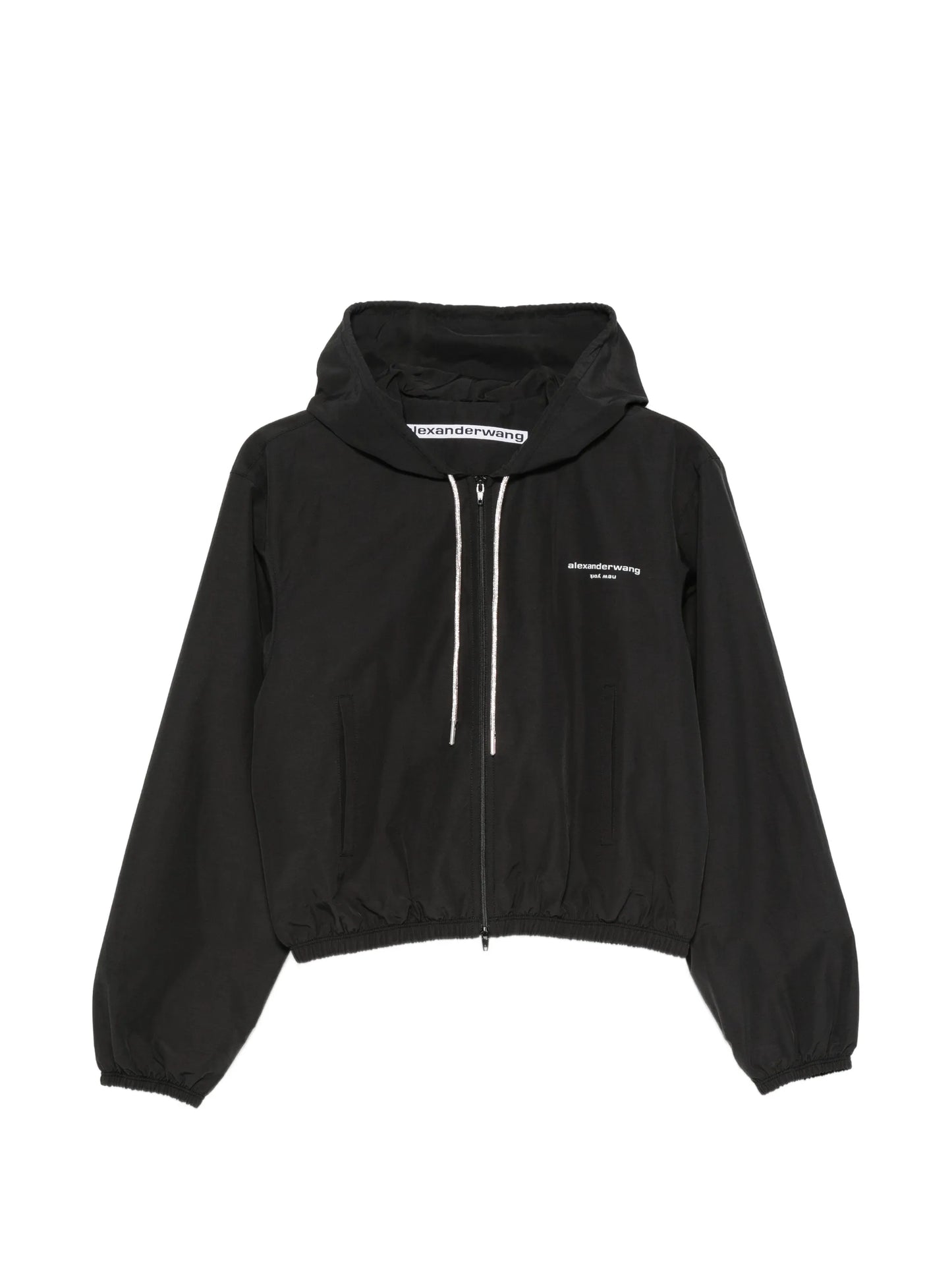 logo-print hooded jacket